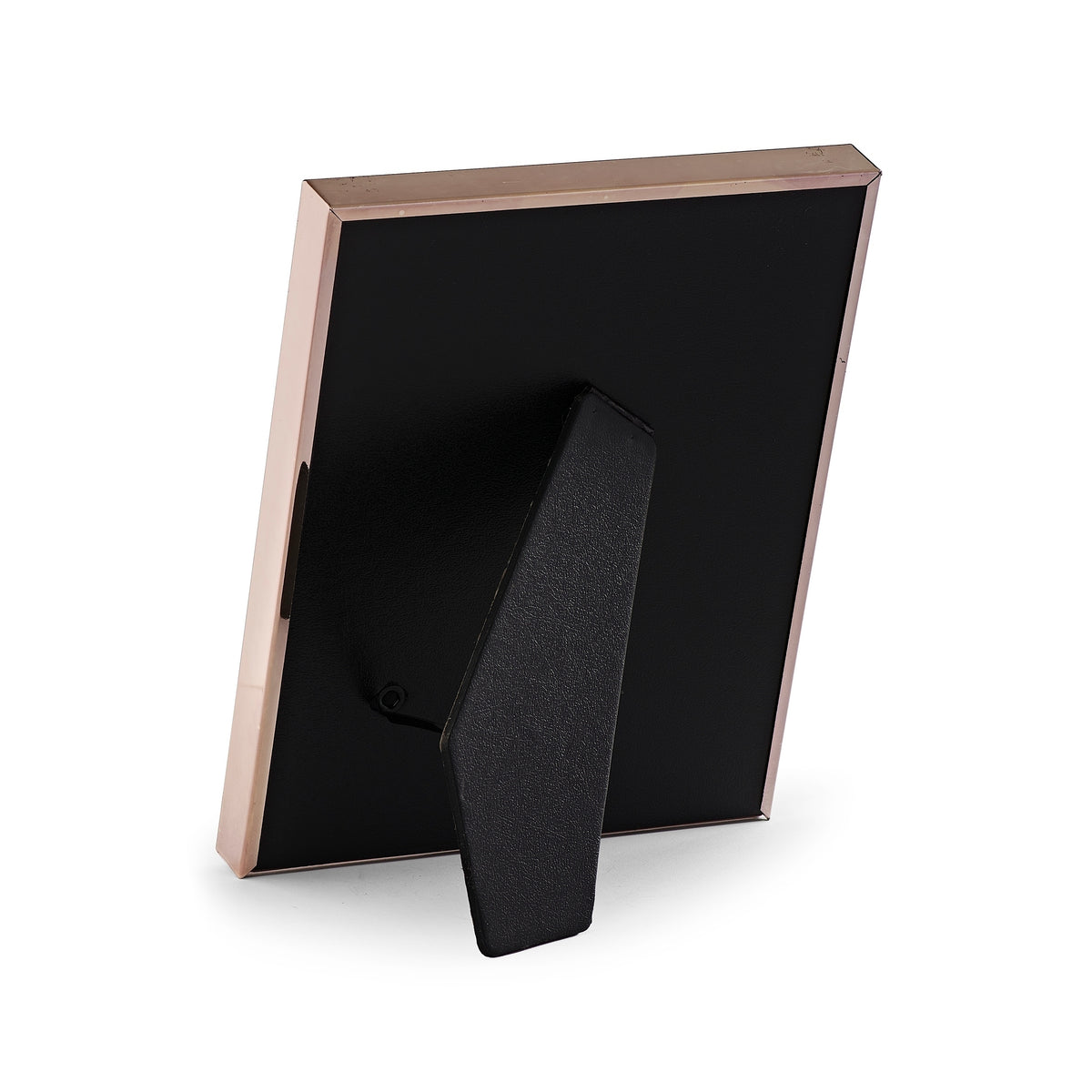 Back view of Always in My Heart Memorial Picture Frame showing the black backing and easel stand