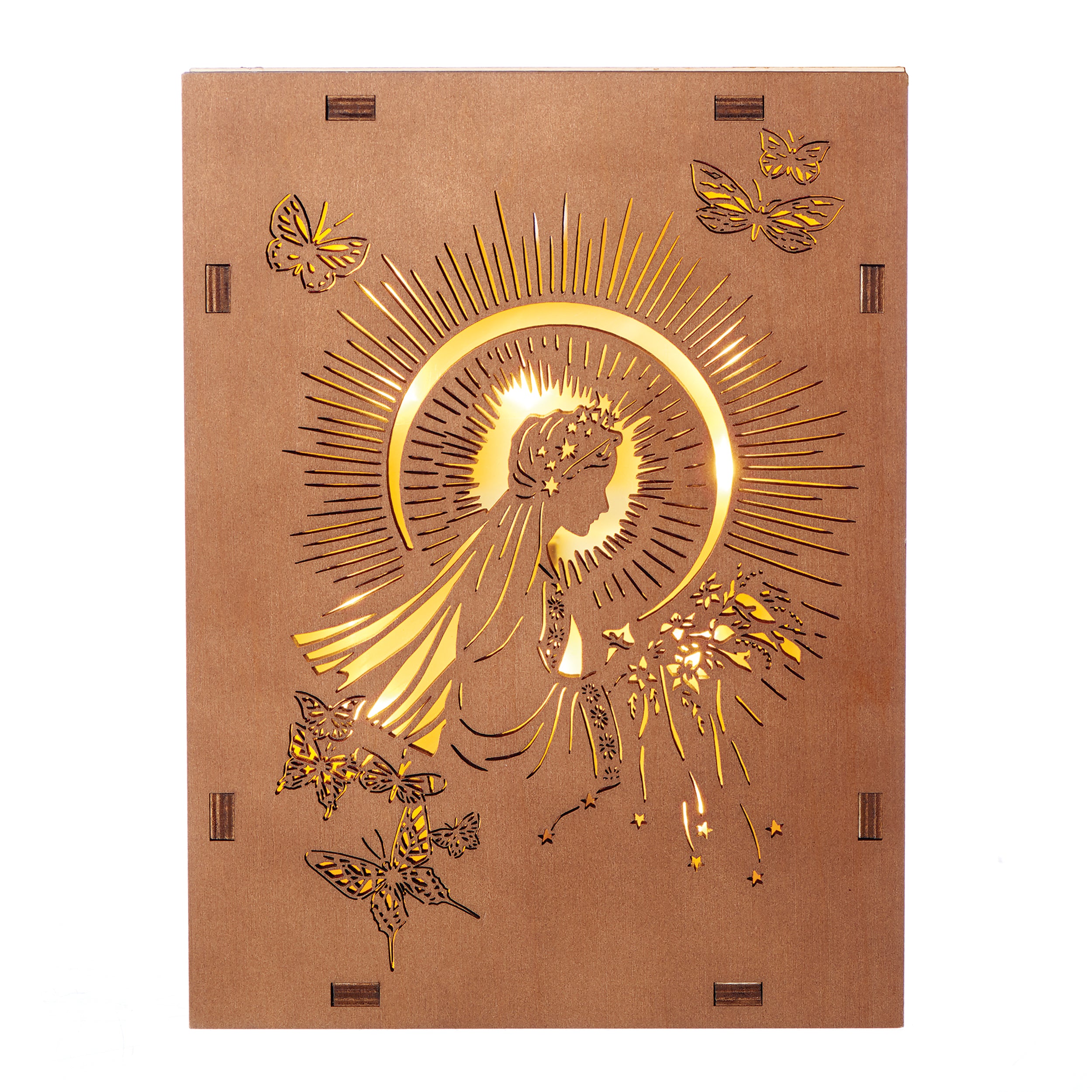 Lighted Madonna Laser Cut Table Decor