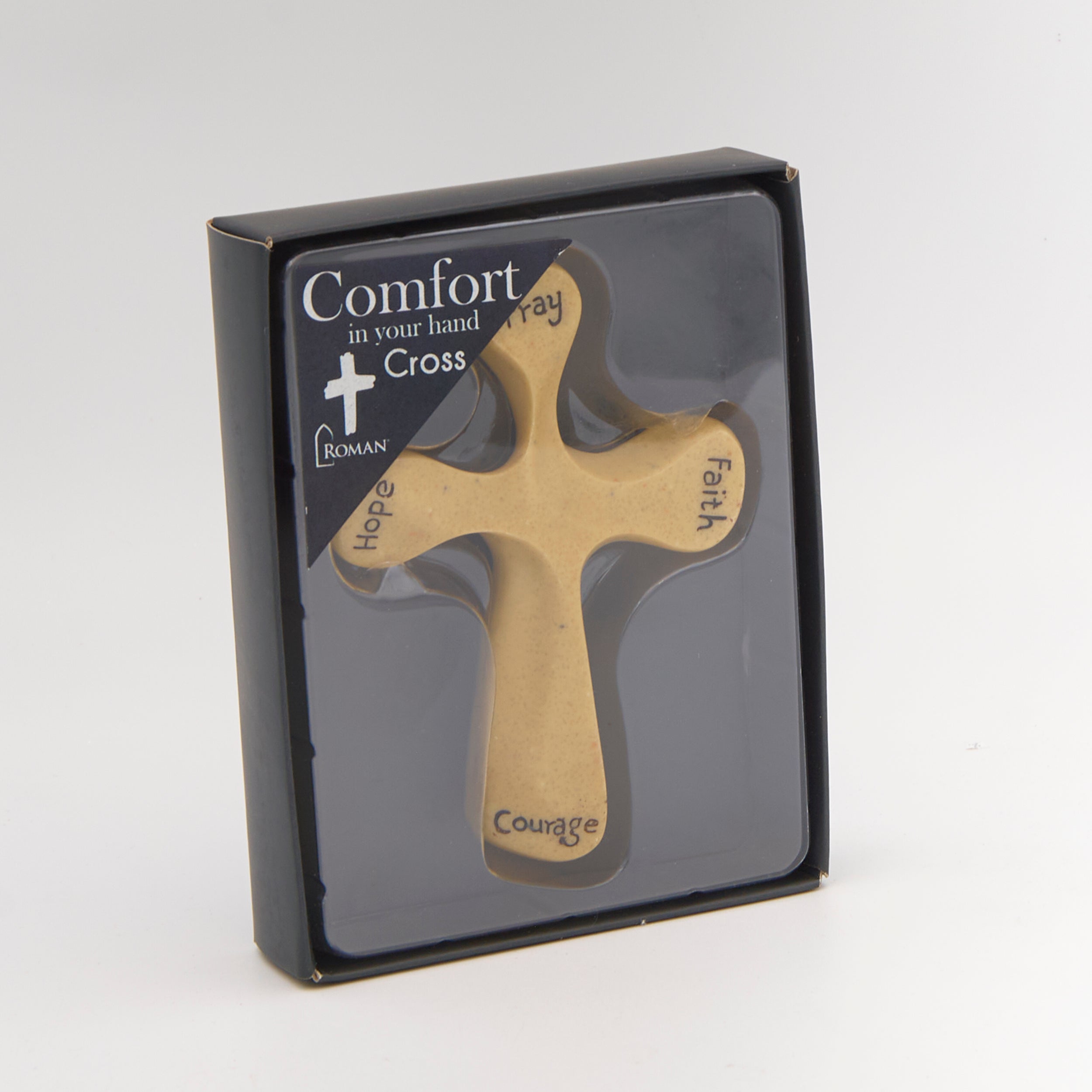 Comfort Palm Cross with Inspirational Words
