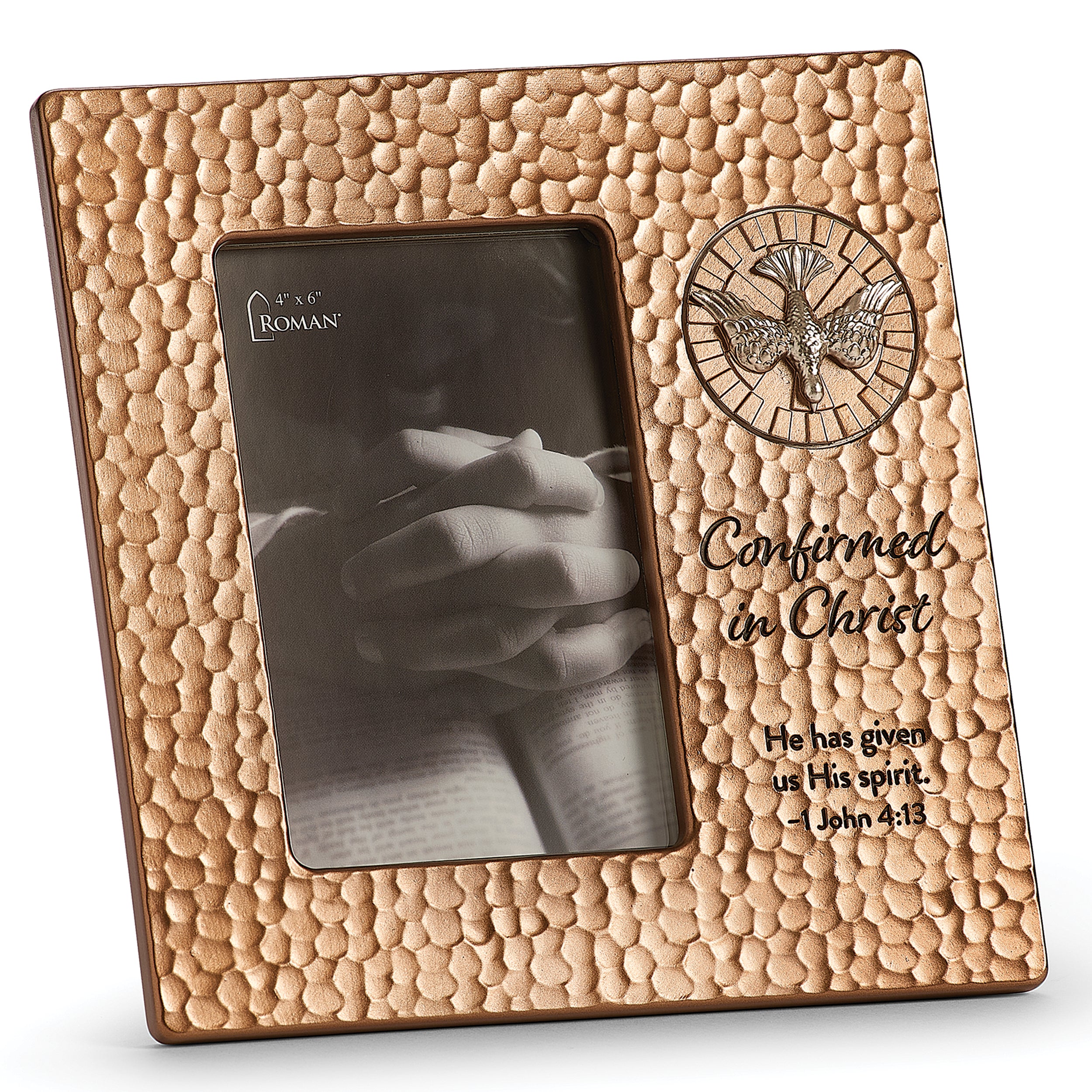 “Confirmed in Christ” Confirmation Frame with Dove & Scripture