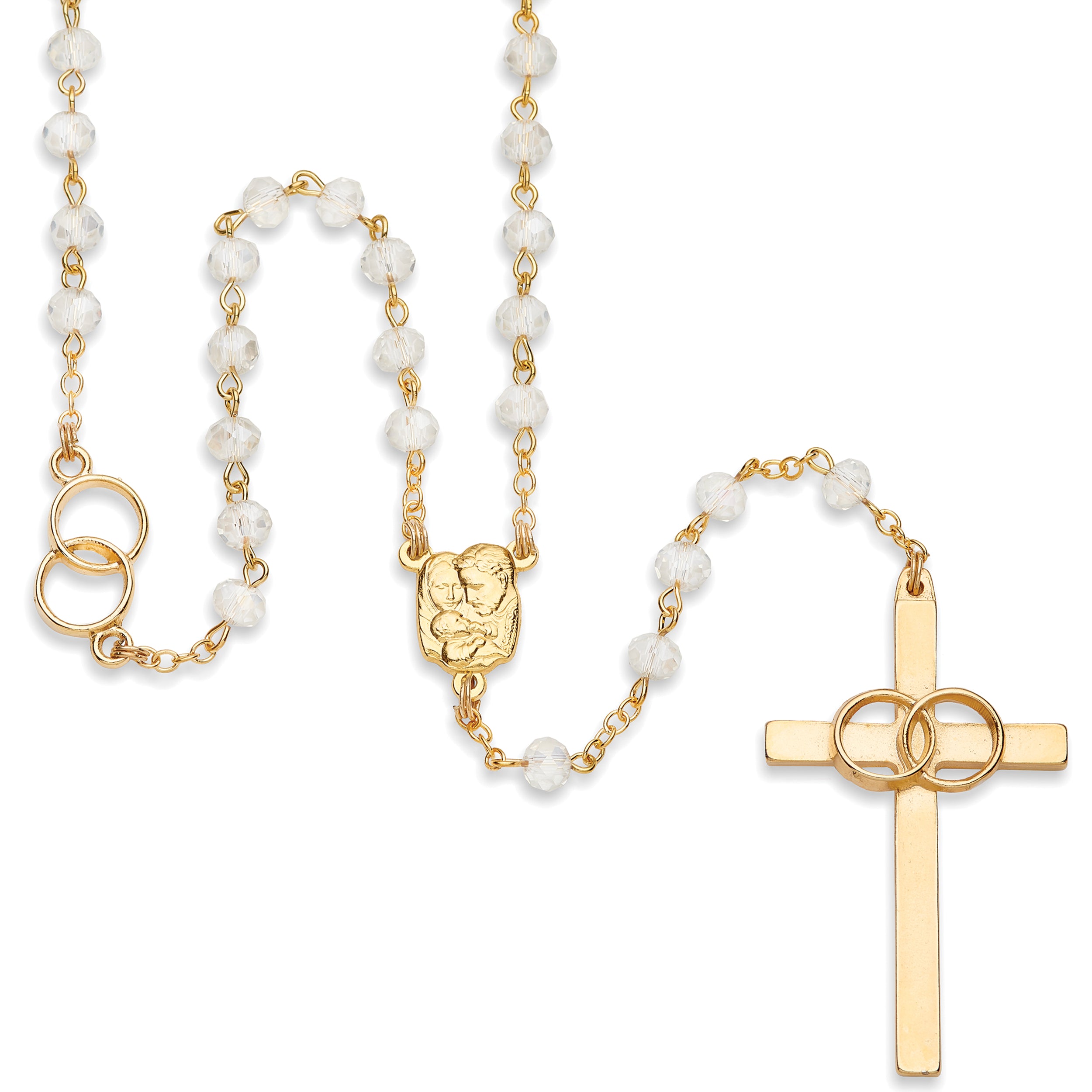Gold & White Wedding Rosary