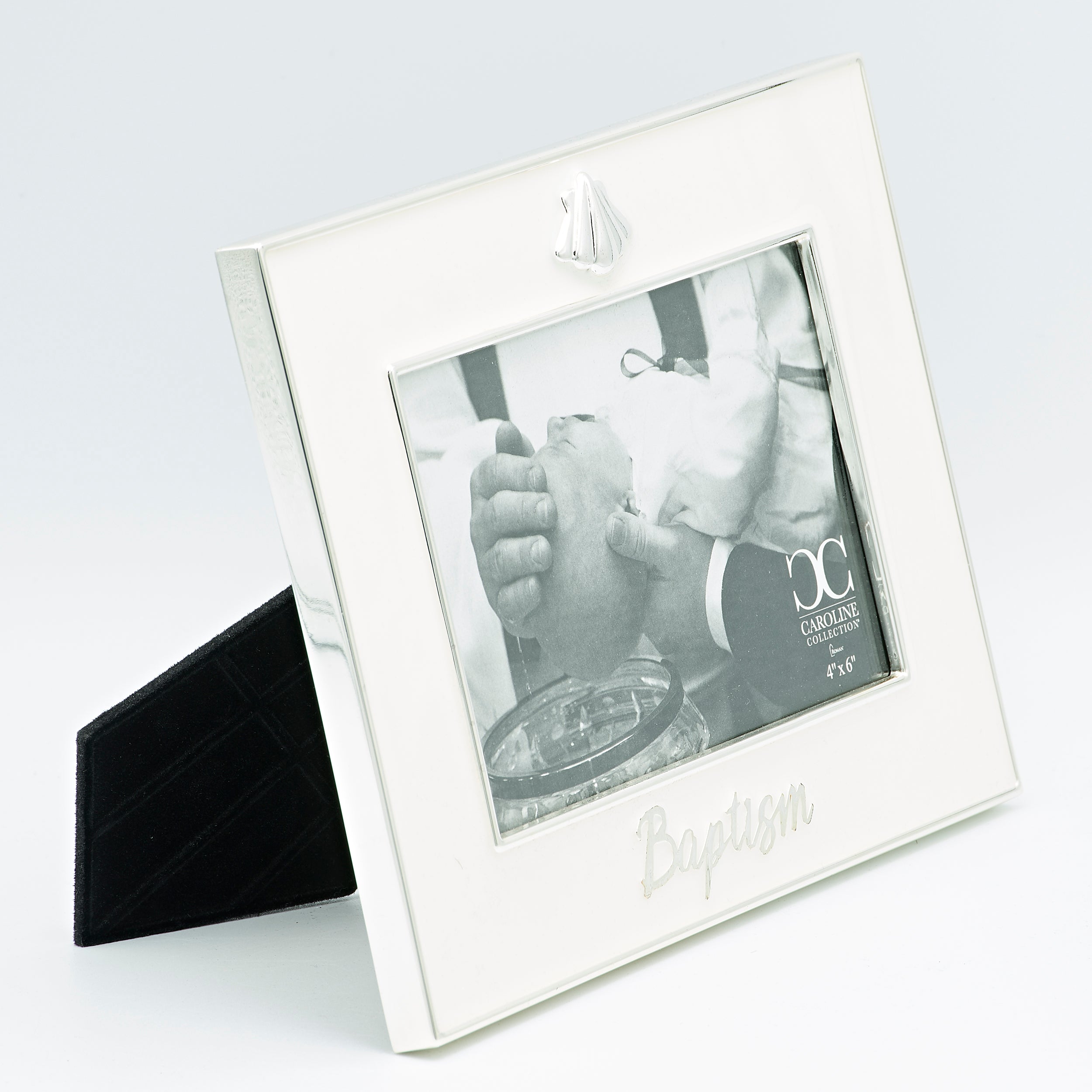 Caroline Collection Baptism Keepsake Frame with Shell Accent