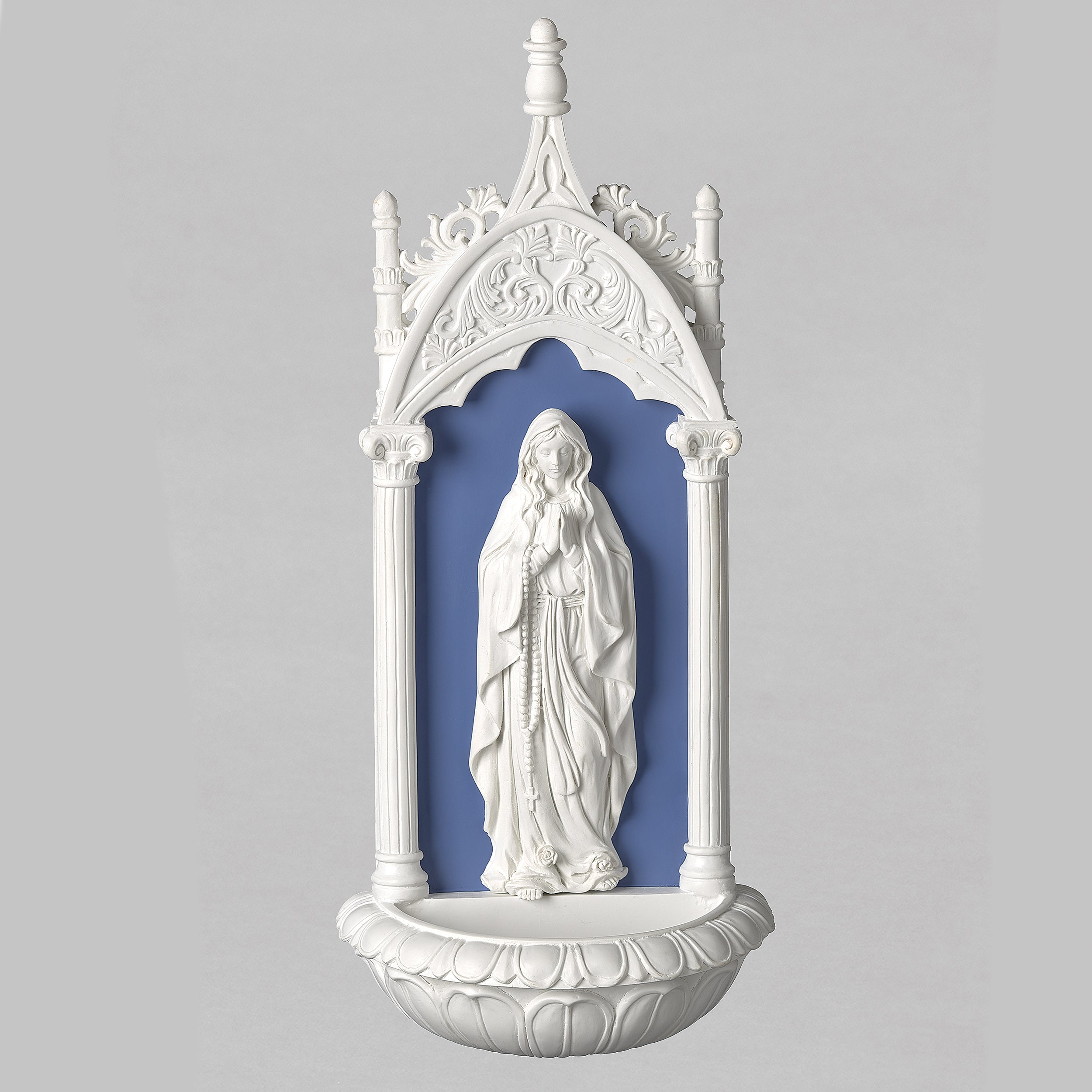 Our Lady of Lourdes Holy Water Font – Della Robbia