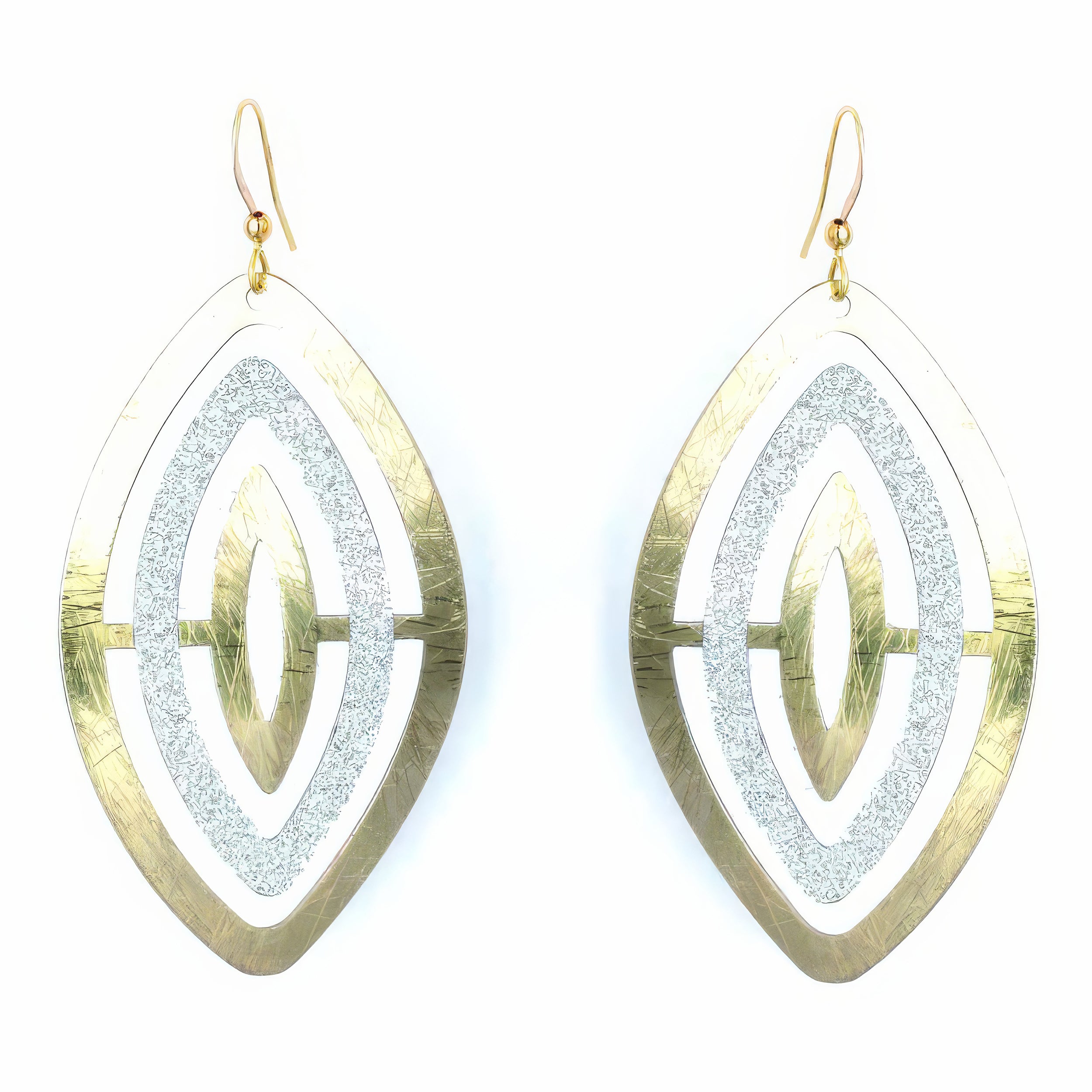 Alexa's Angels Peace Symbol Diamond Cutout Earrings