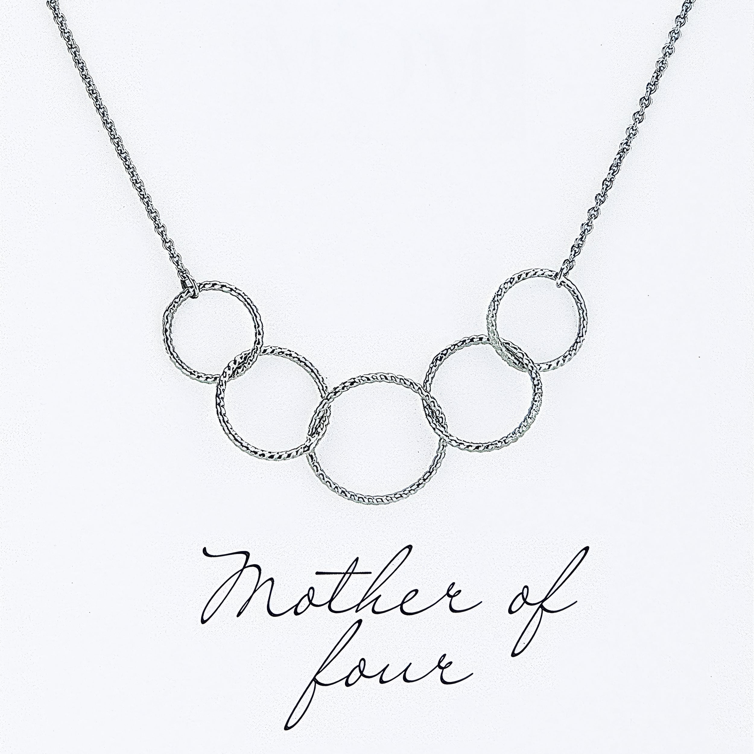 Alexa's Angels Circles of Love Mom Silver Necklace
