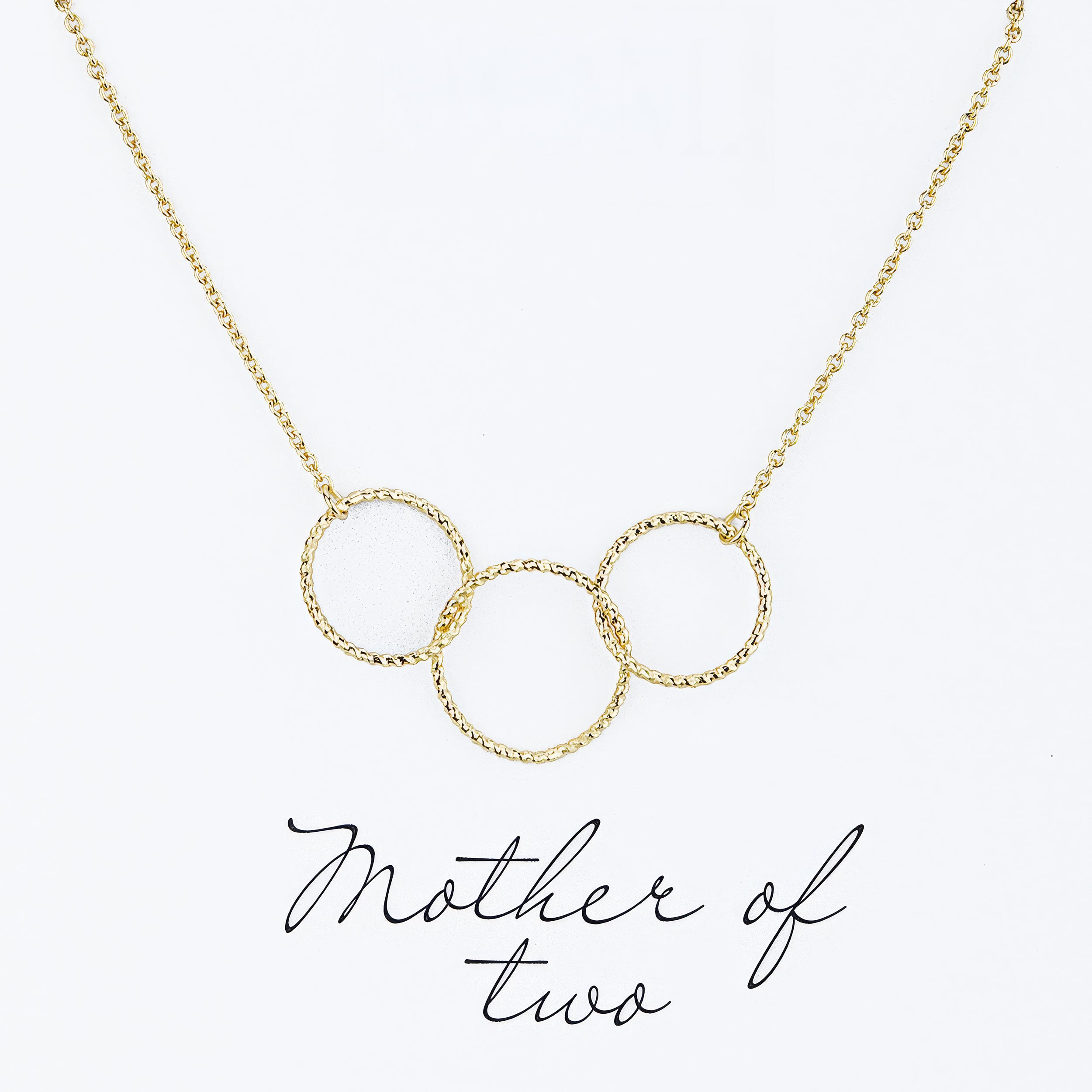 Alexa's Angels Circles of Love Mom Gold Necklace