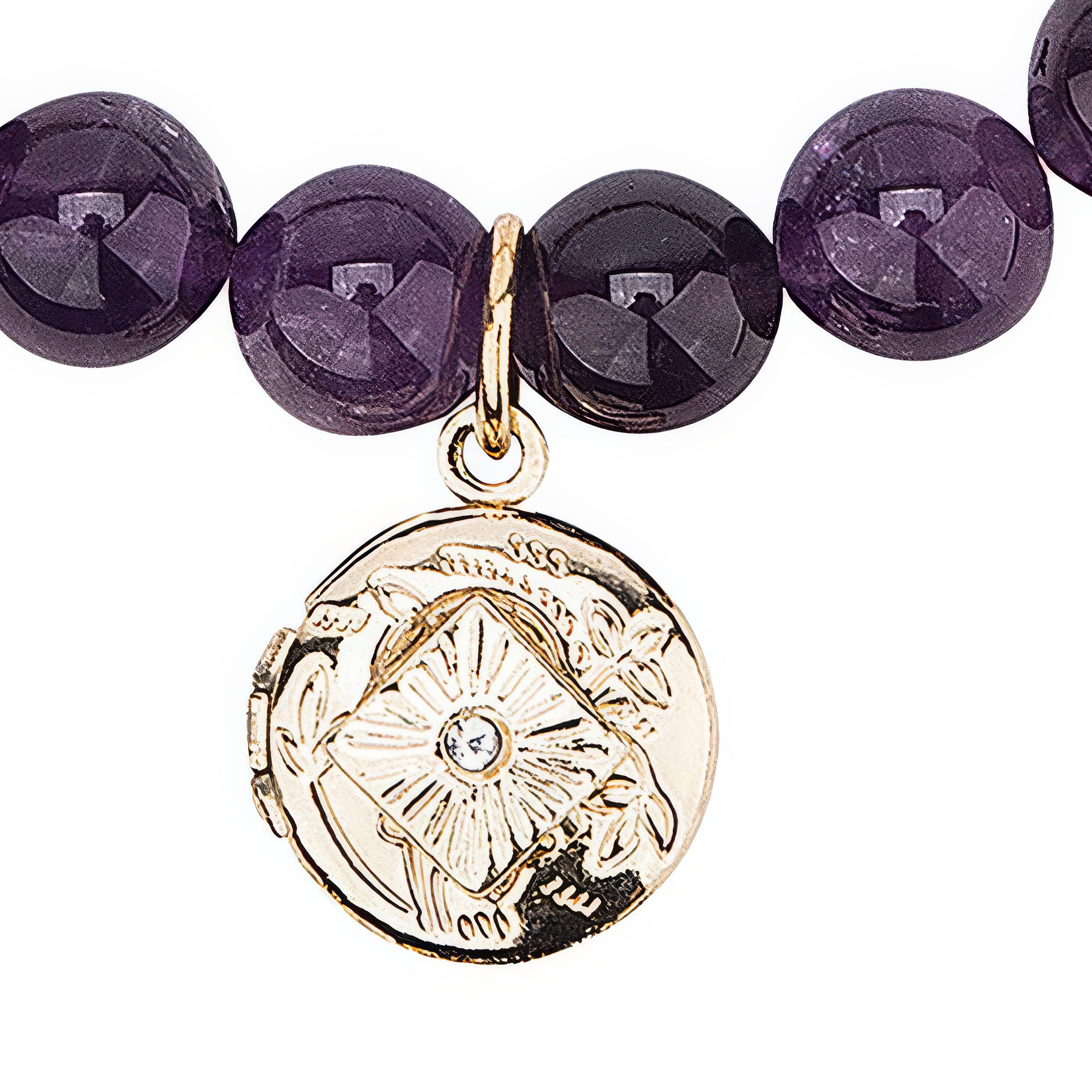 Alexa's Angels Natural Stone & Cubic Zirconia Prayer Box Bracelet