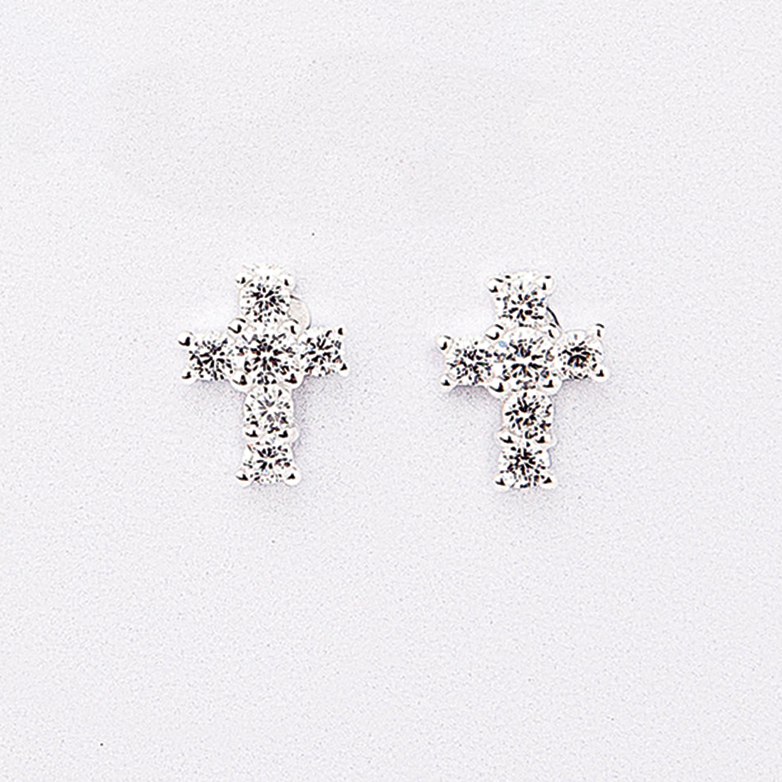 Alexa's Angels Tiny Faith Cross Earrings