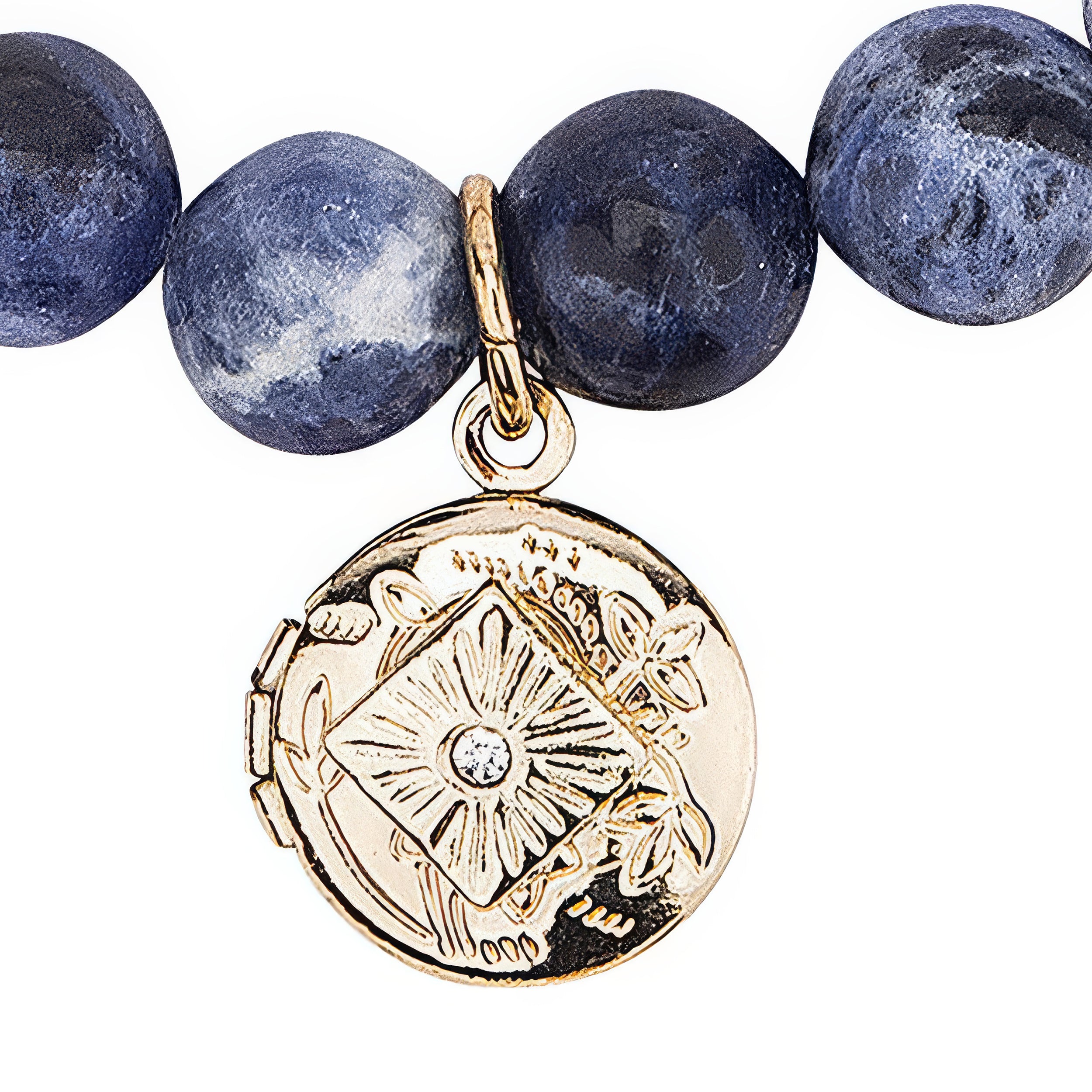 Alexa's Angels Natural Stone & Cubic Zirconia Prayer Box Bracelet