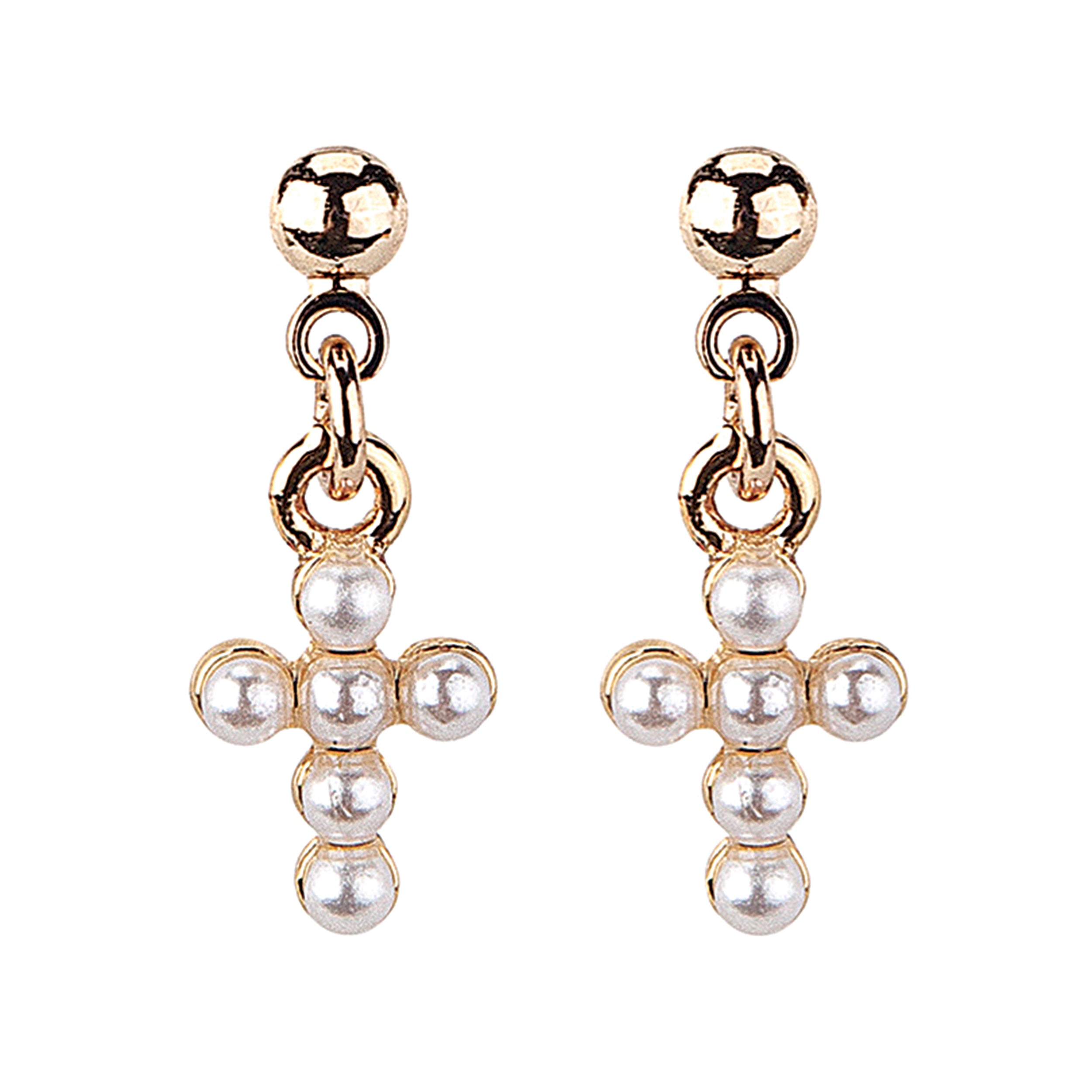 Alexa's Angels Bubble Cross Earrings - Children’s
