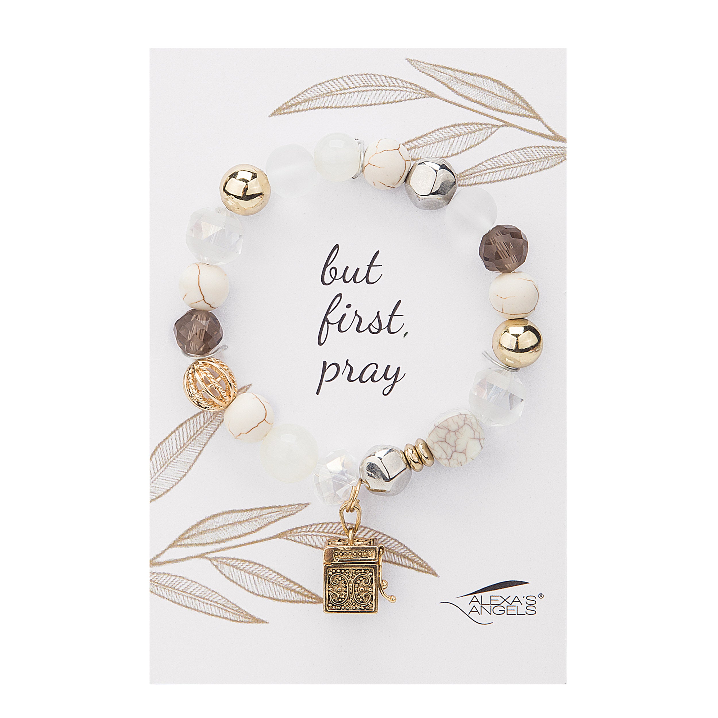 Alexa's Angels "But First, Pray" Prayer Box Bracelet