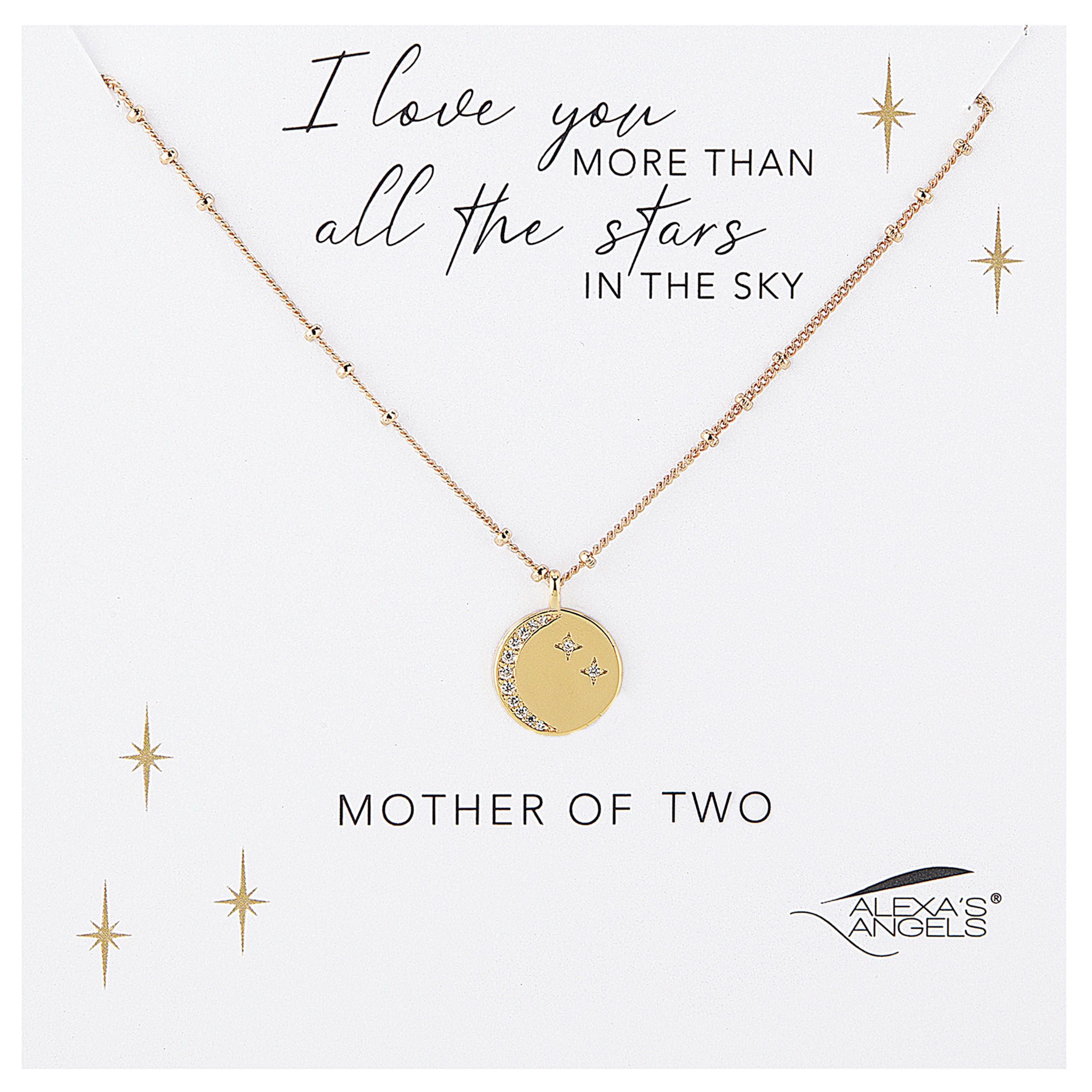 Alexa's Angels Moon & Stars Family Necklace – "I Love You More Than All the Stars”