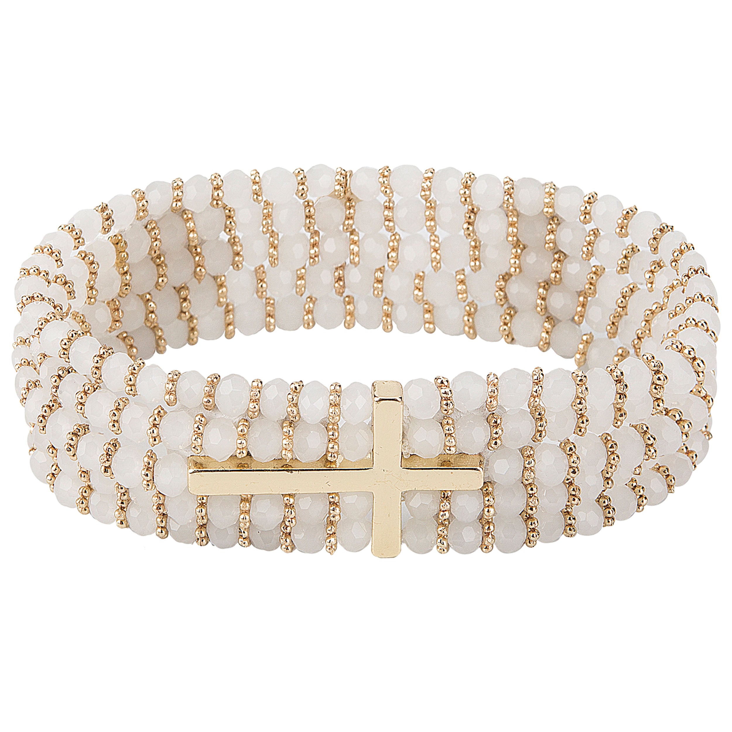 Alexa's Angels Crystal Side Cross Bracelet