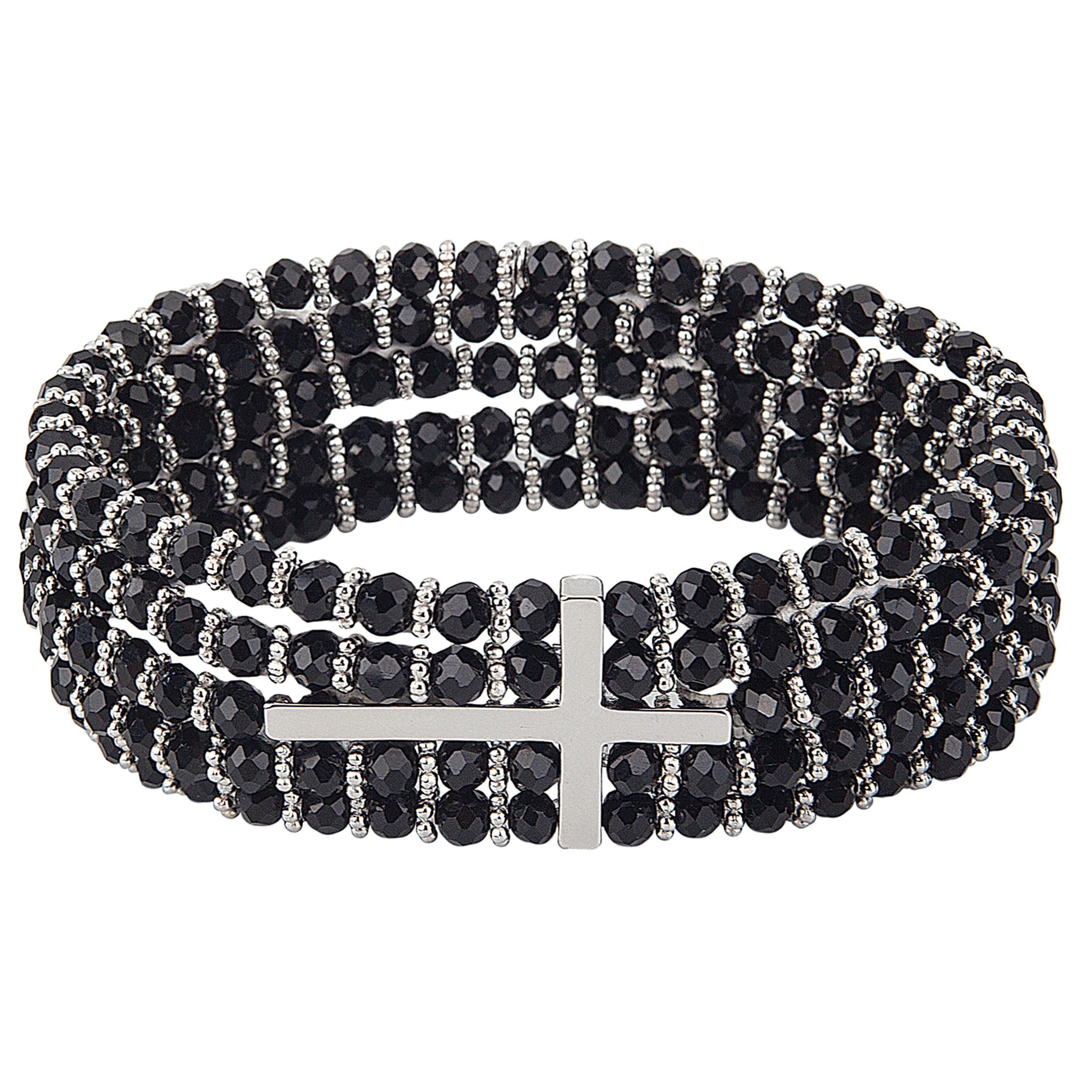 Alexa's Angels Crystal Side Cross Bracelet