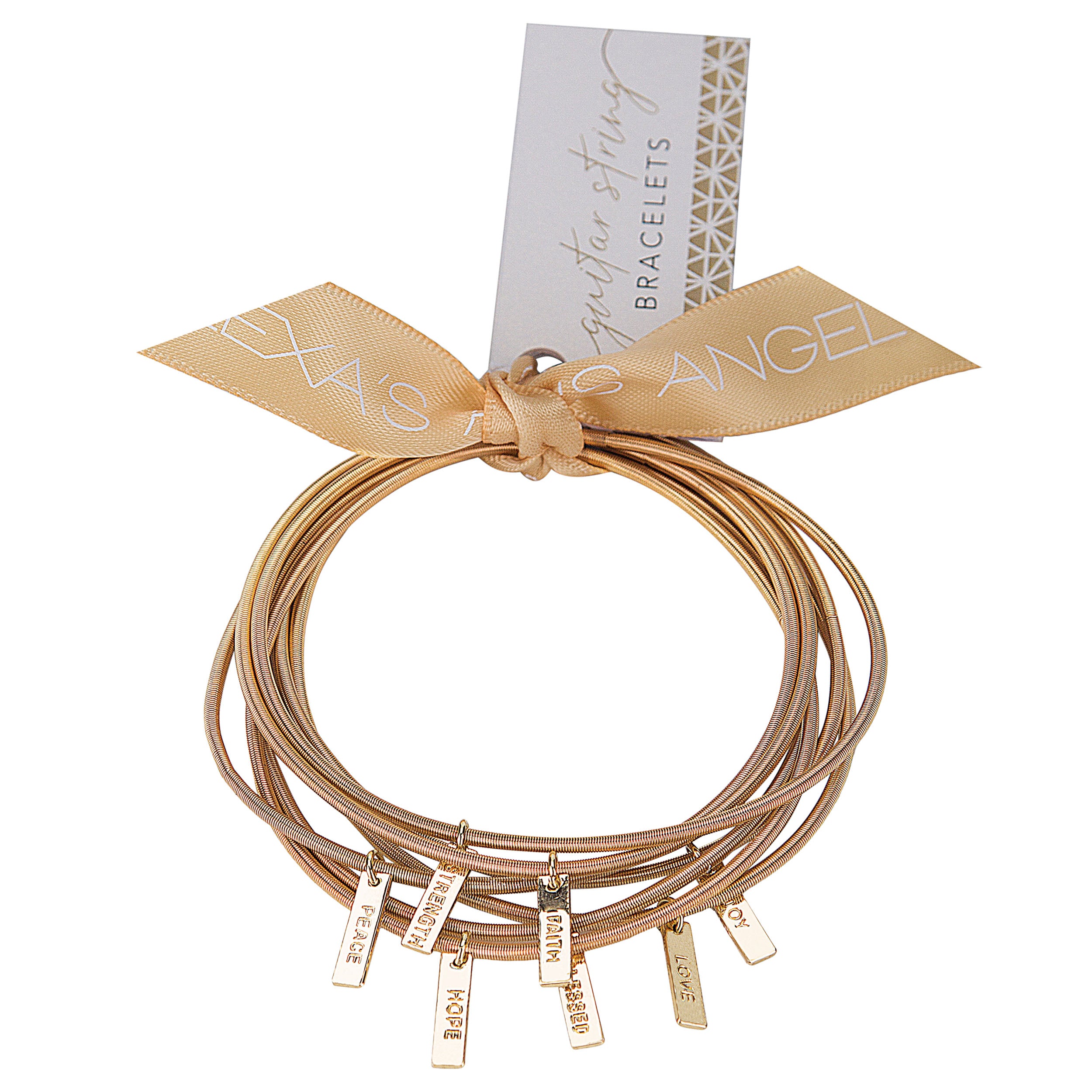 Alexa's Angels Guitar String Intention Bracelets with Charms