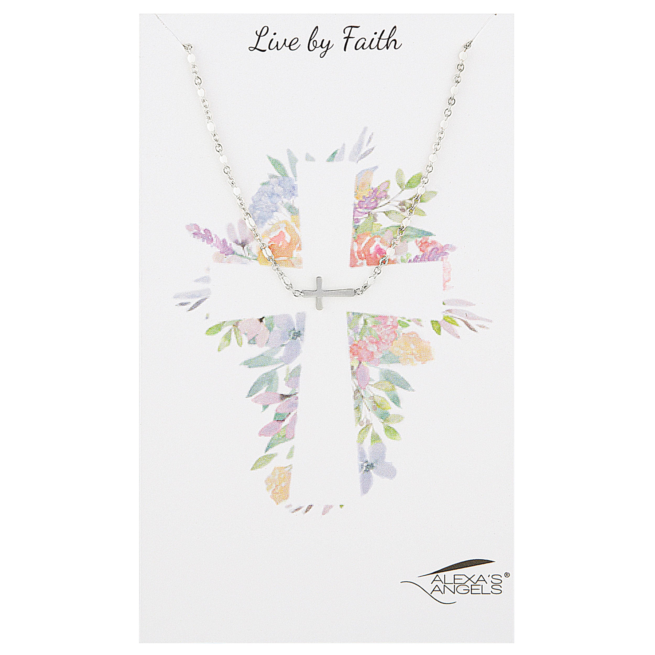 Alexa's Angels Live by Faith Cross Necklace – Children's Size