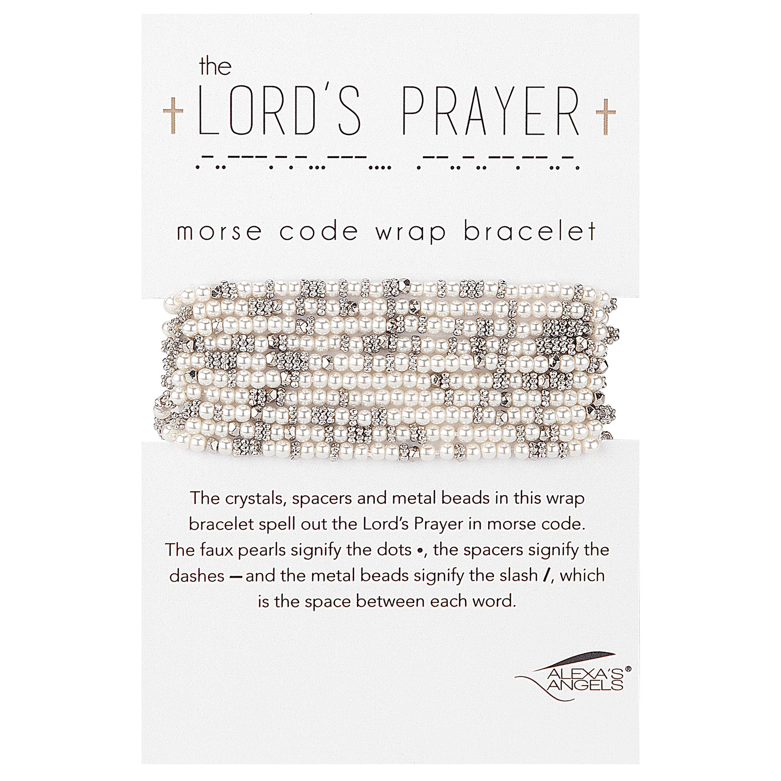 Alexa's Angels Lord's Prayer Morse Code Wrap Bracelet