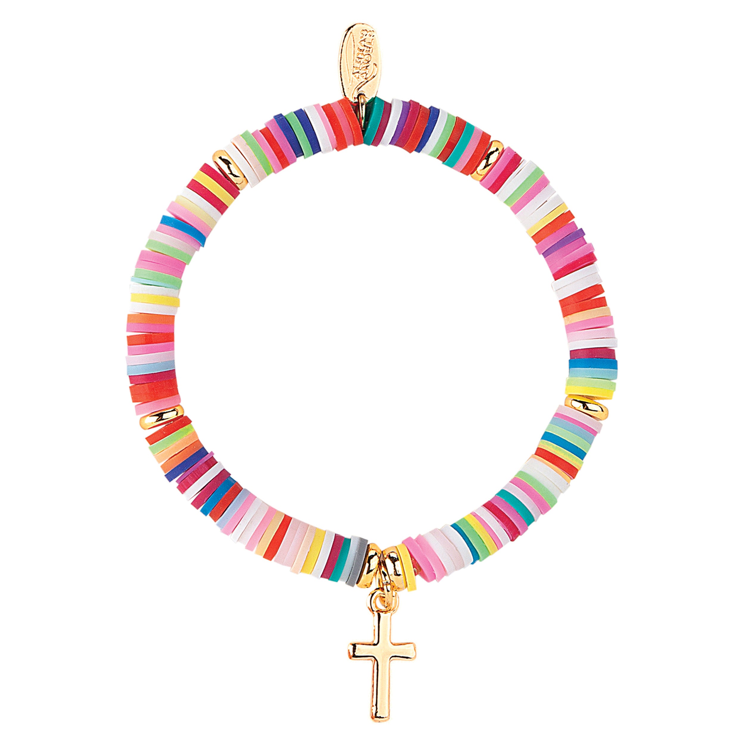 Alexa's Angels Children's Heishi Bead Faith and Love Bracelet