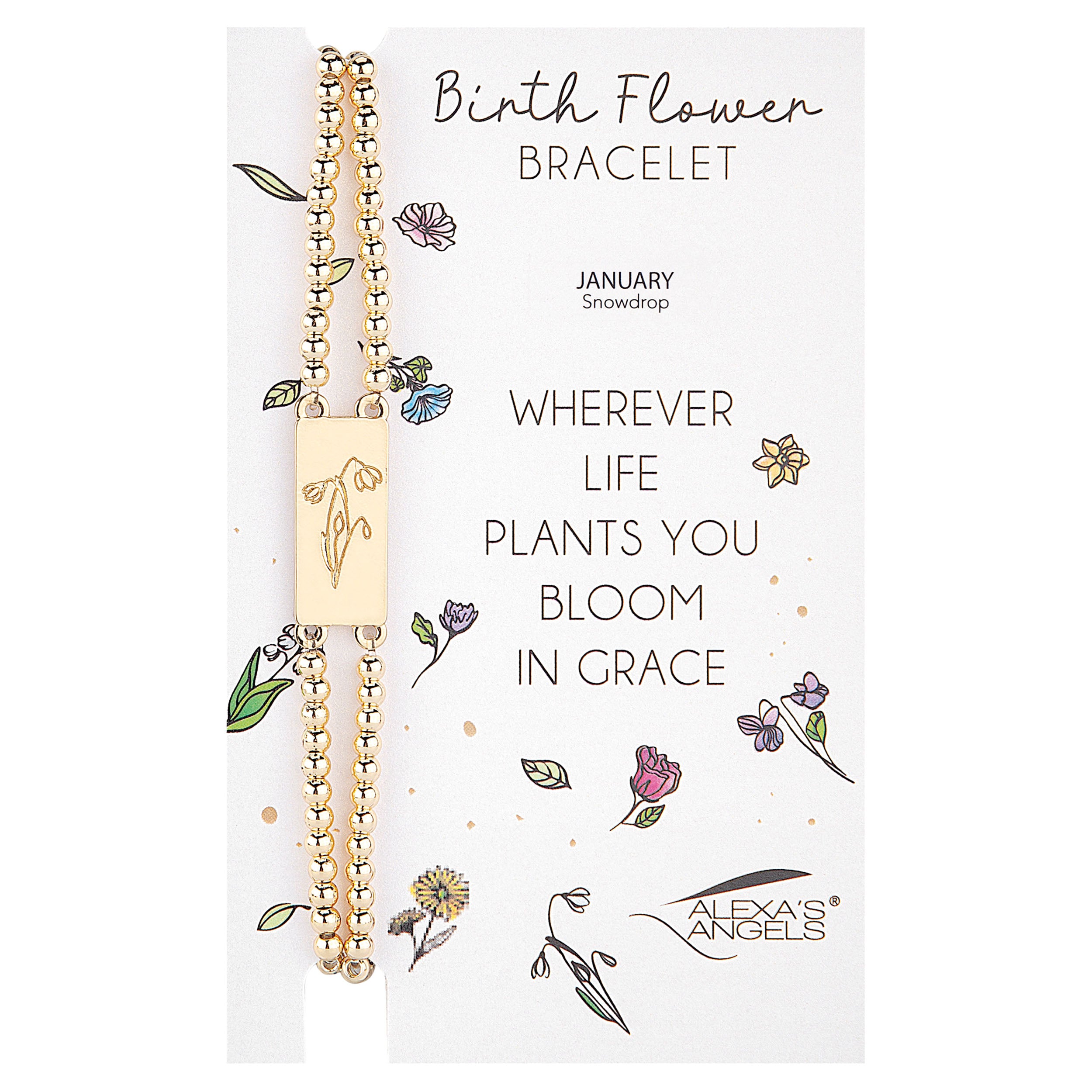 Alexa's Angels Birth Flower Bracelet