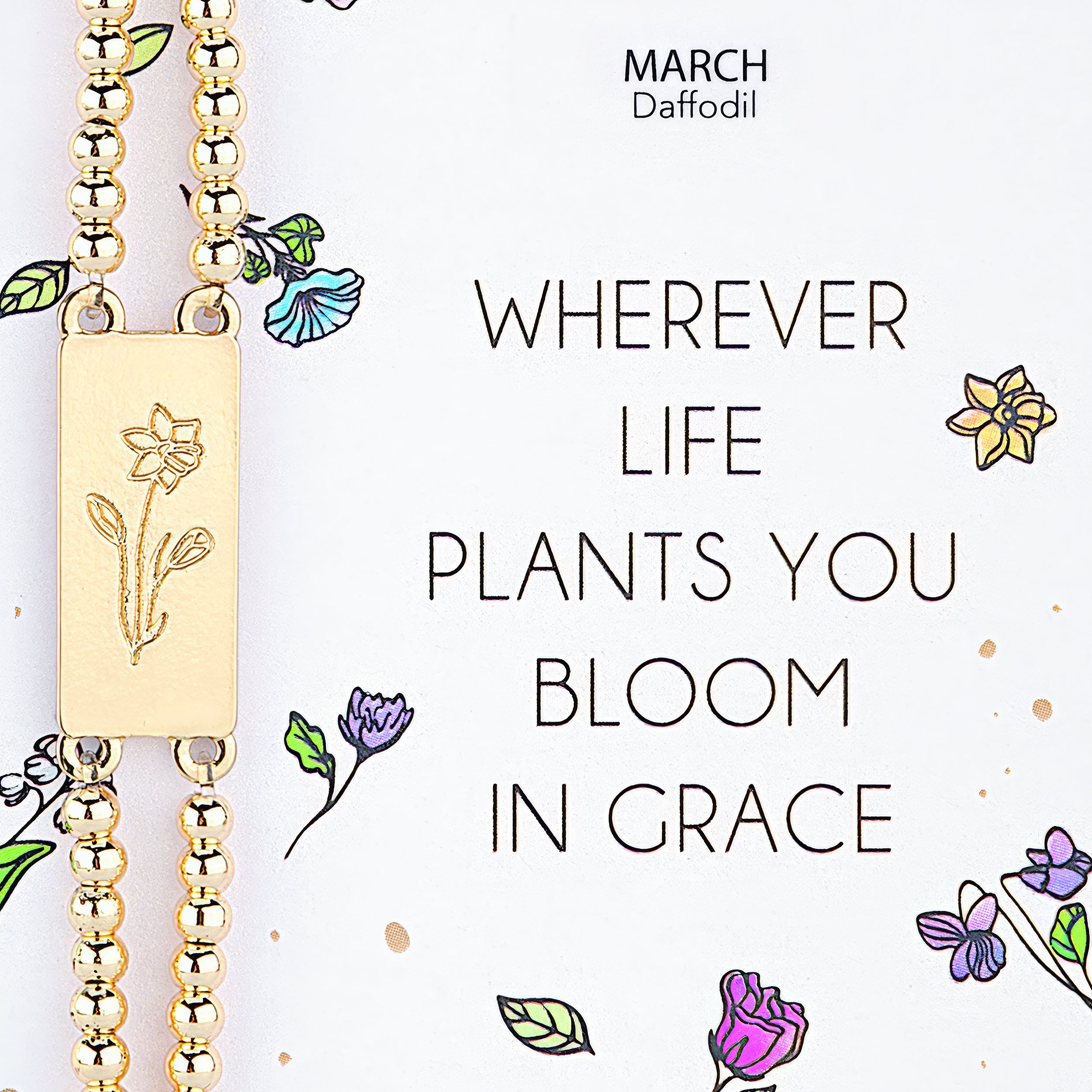 Alexa's Angels Birth Flower Bracelet