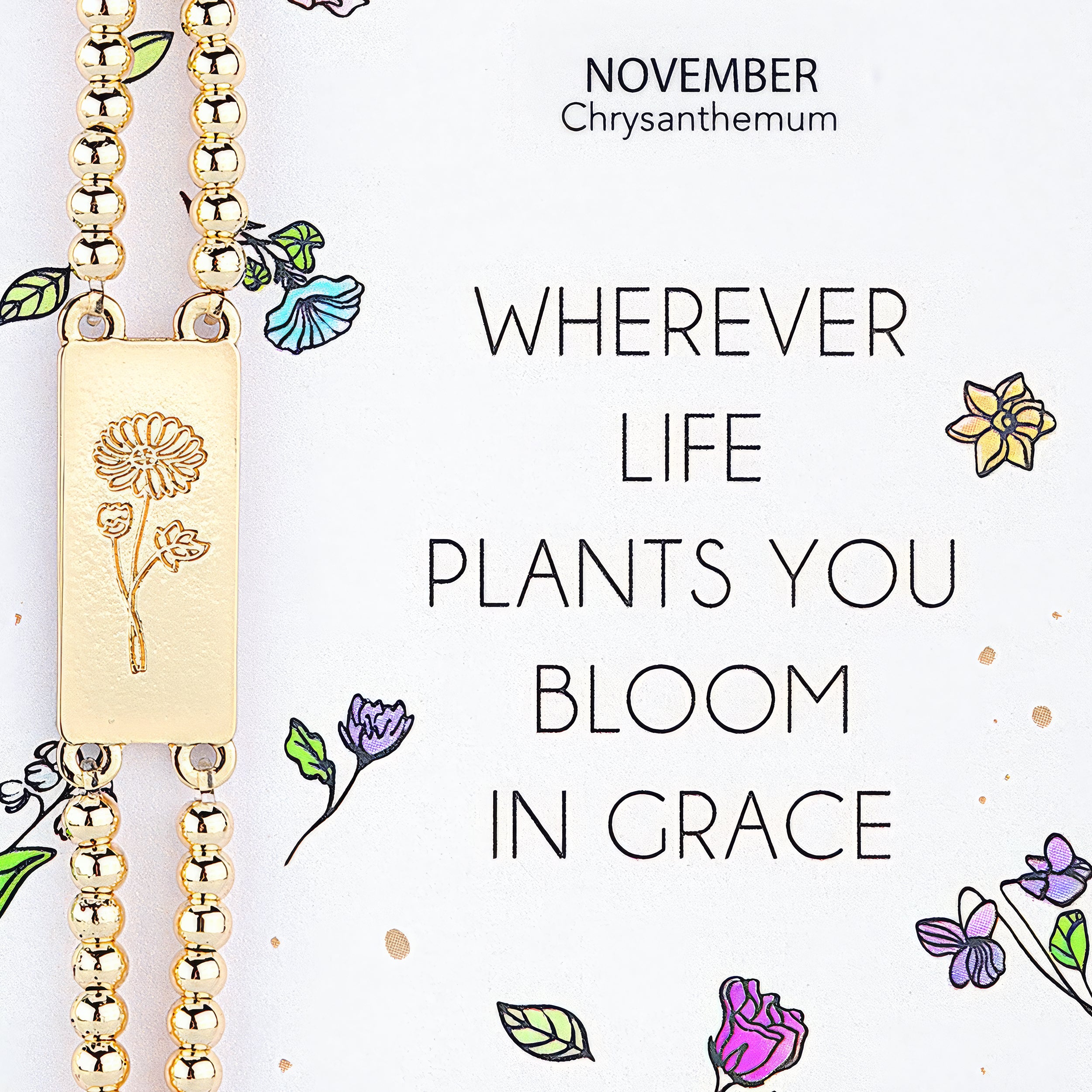 Alexa's Angels Birth Flower Bracelet