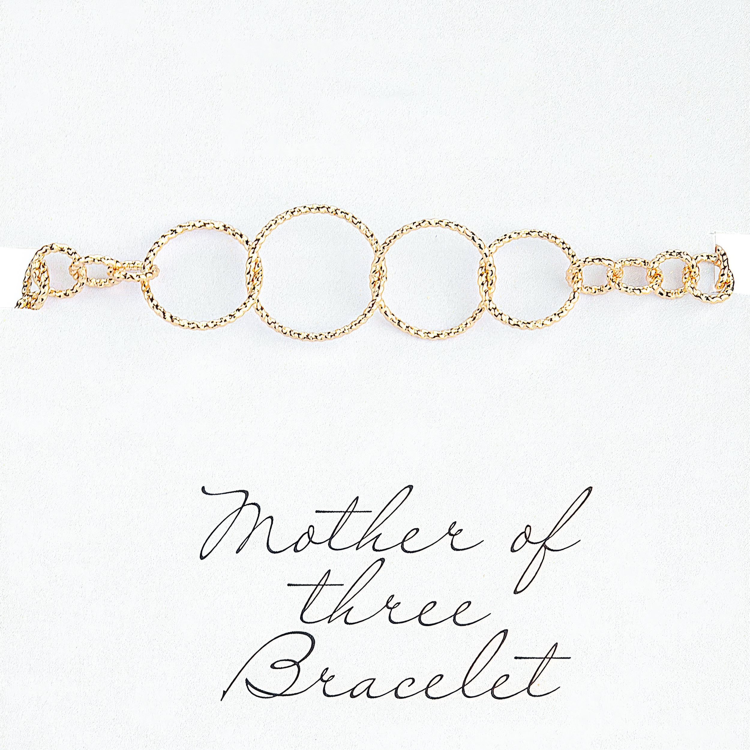 Alexa's Angels Gold Circles of Love Mom Bracelet