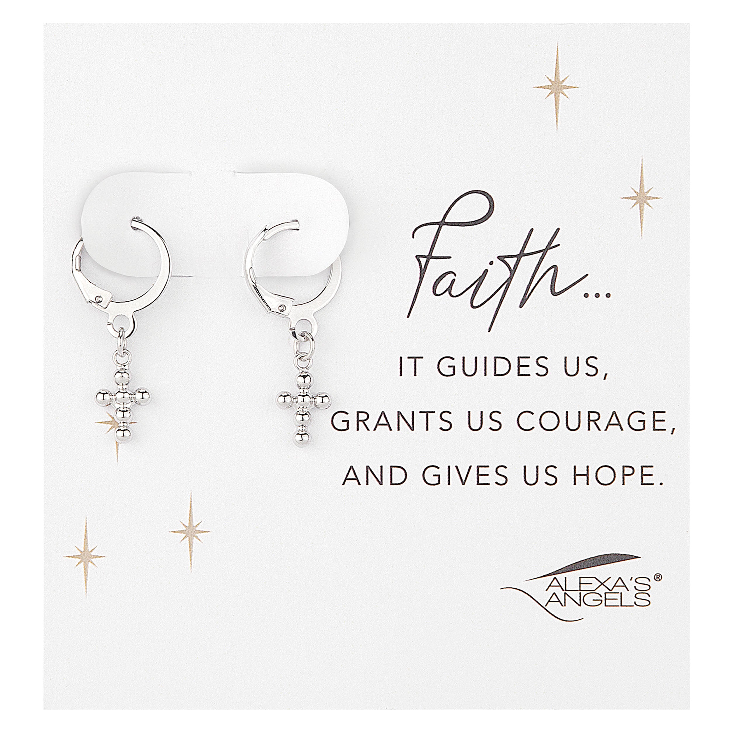 Alexa's Angels Bubble Cross Earrings