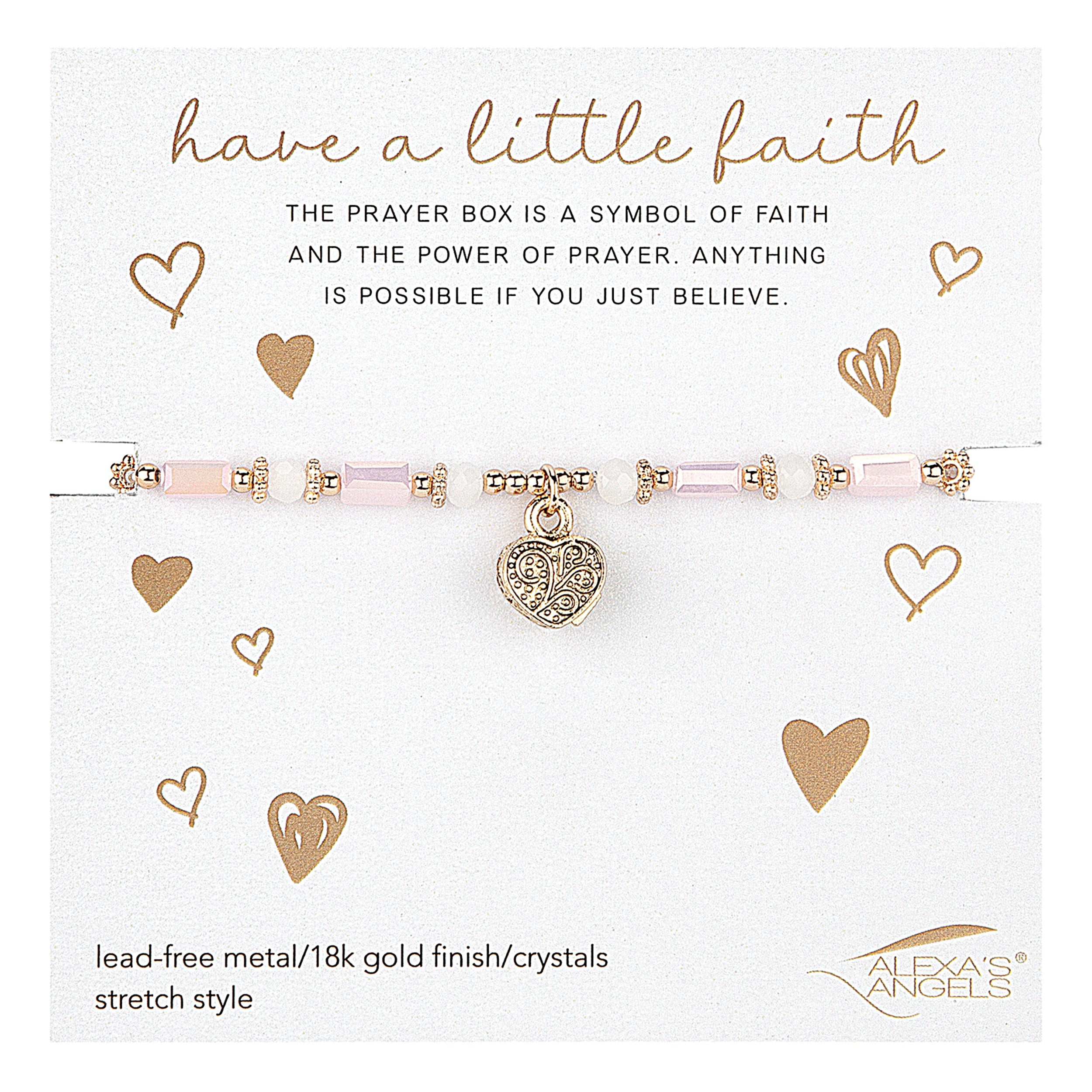 Alexa's Angels Prayer Box Bracelets "Have a Little Faith"