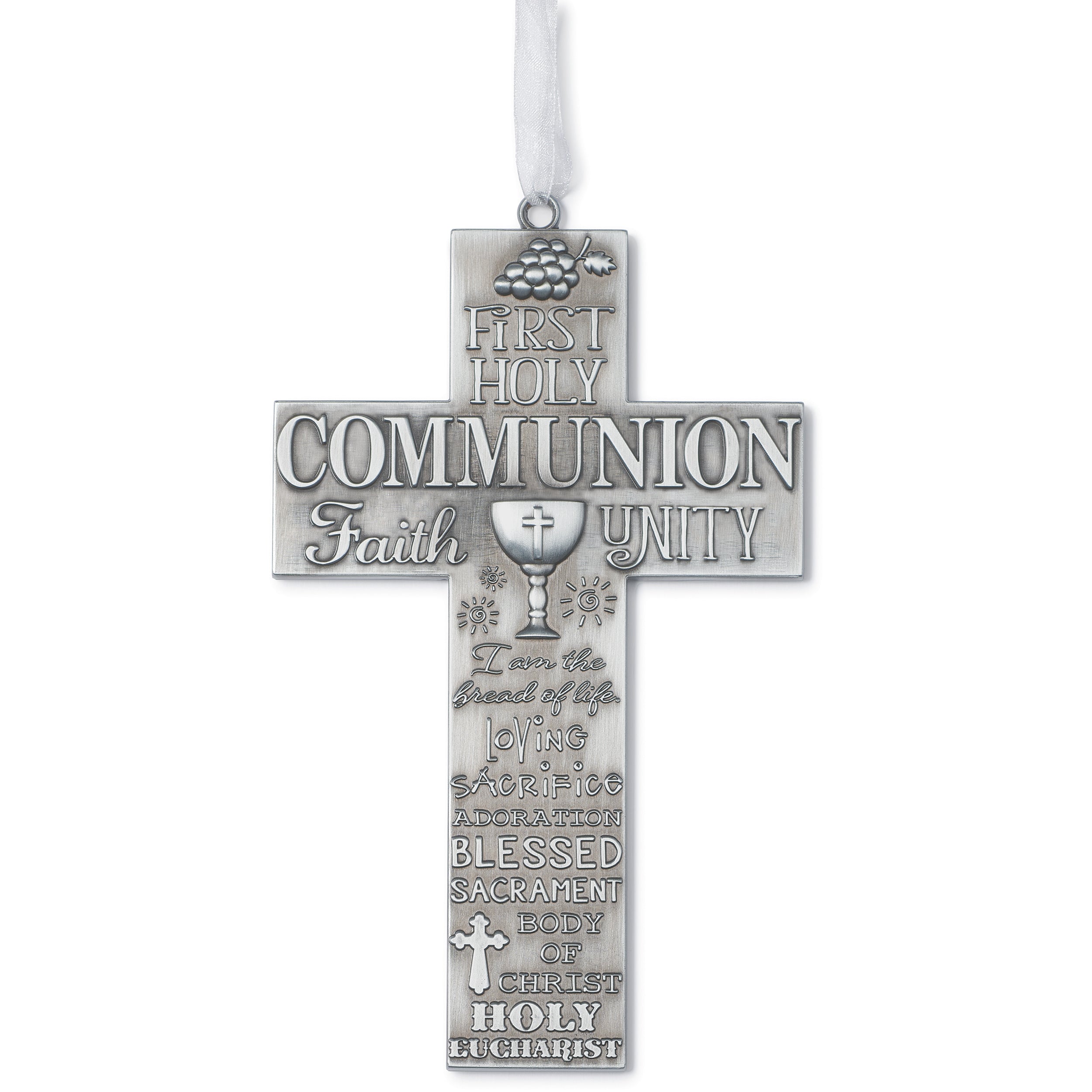 Caroline Collection First Communion Word Art Wall Cross