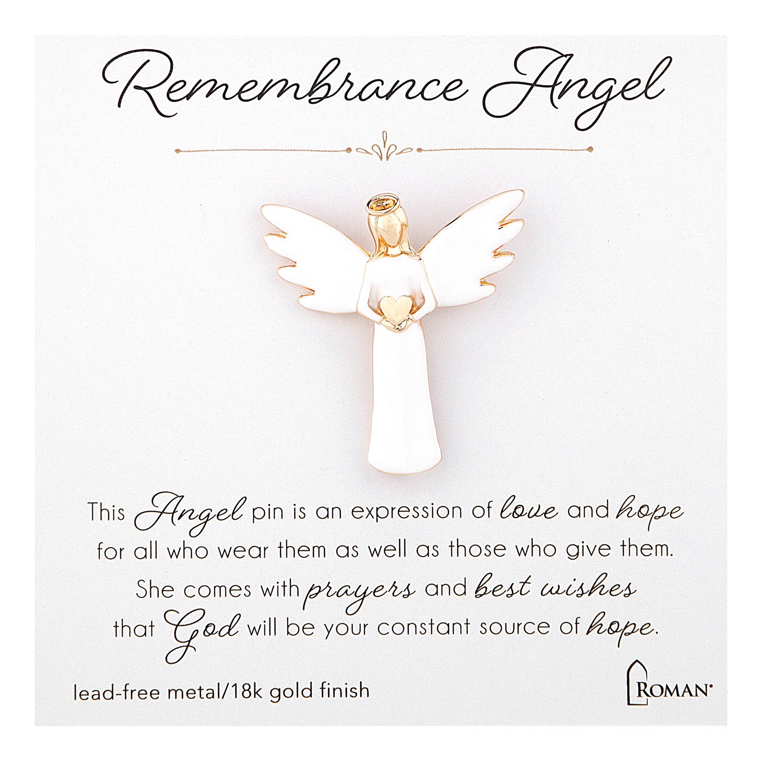White Angel Pins with Inspirational Messages