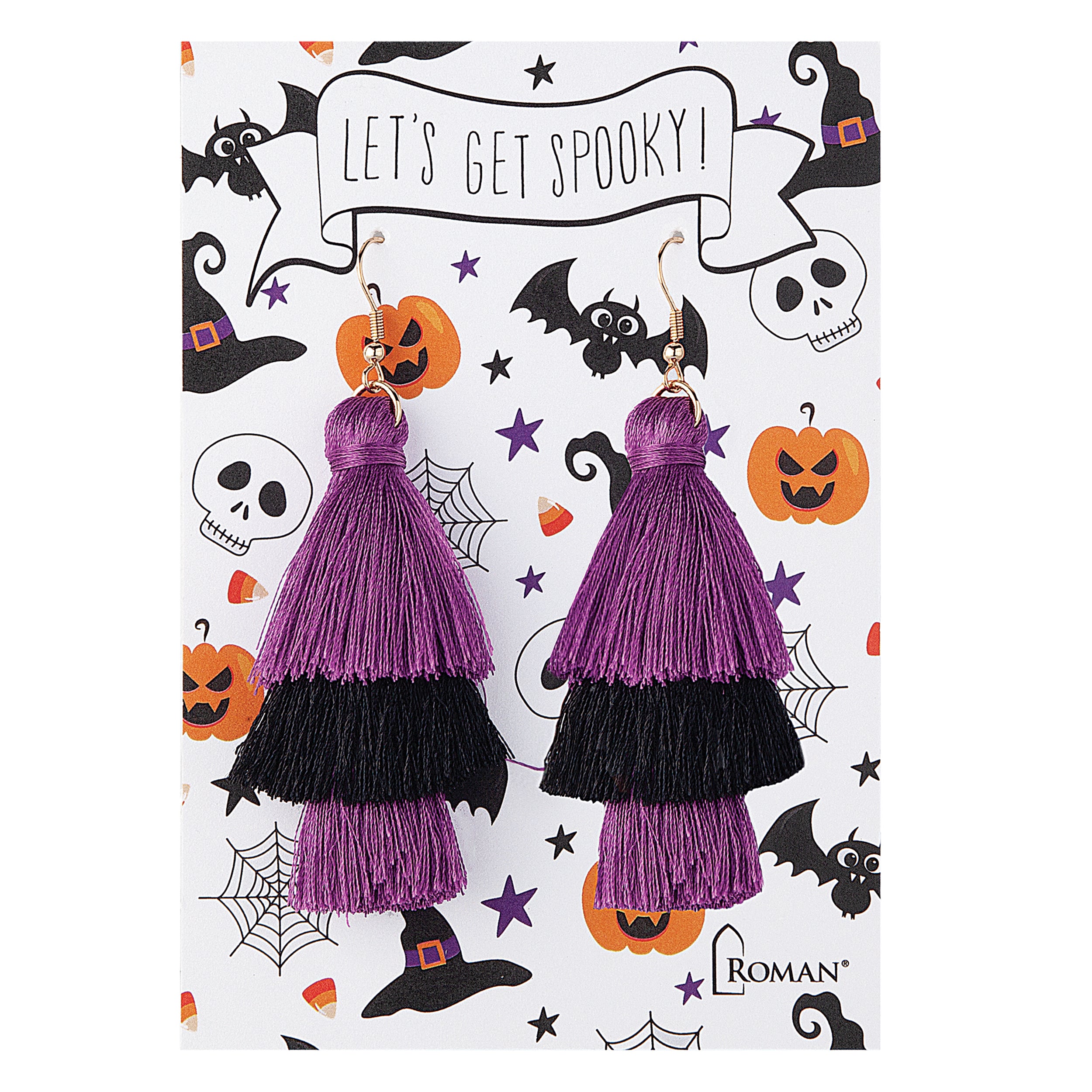 Halloween Fringe Tassel Earrings