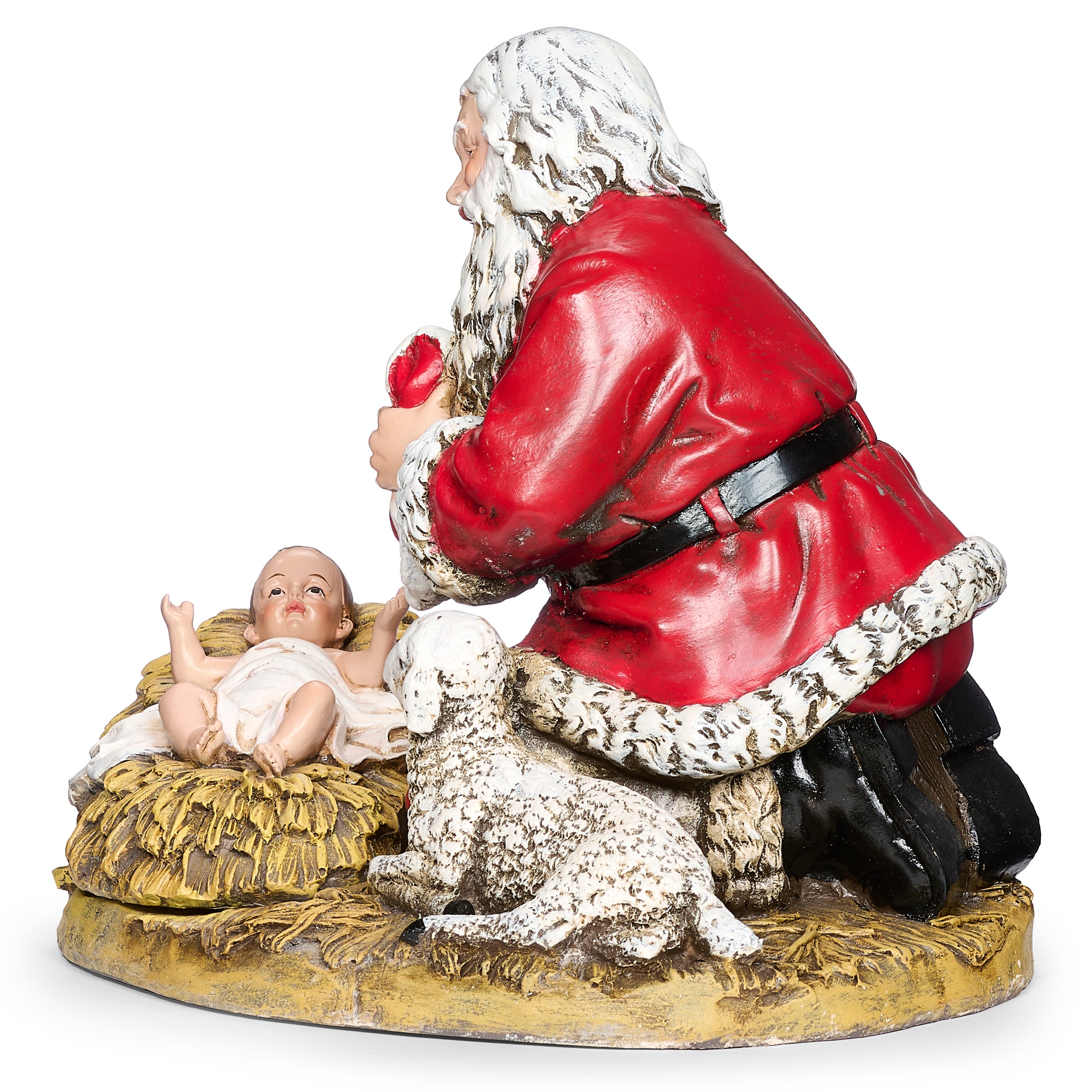 Joseph’s Studio Kneeling Santa by the Manger Scene