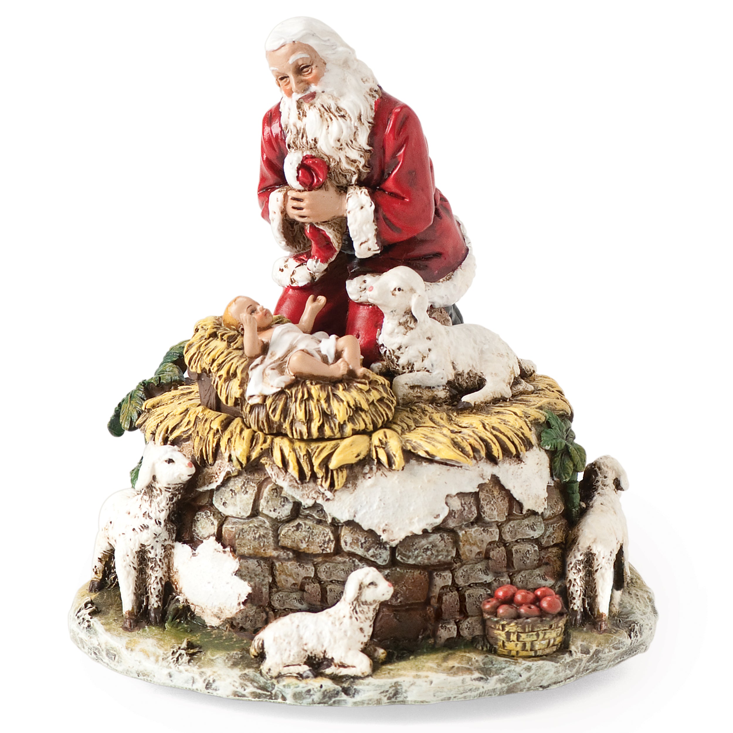 Joseph's Studio Musical Kneeling Santa Figure - "O' Come All Ye Faithful" Tune