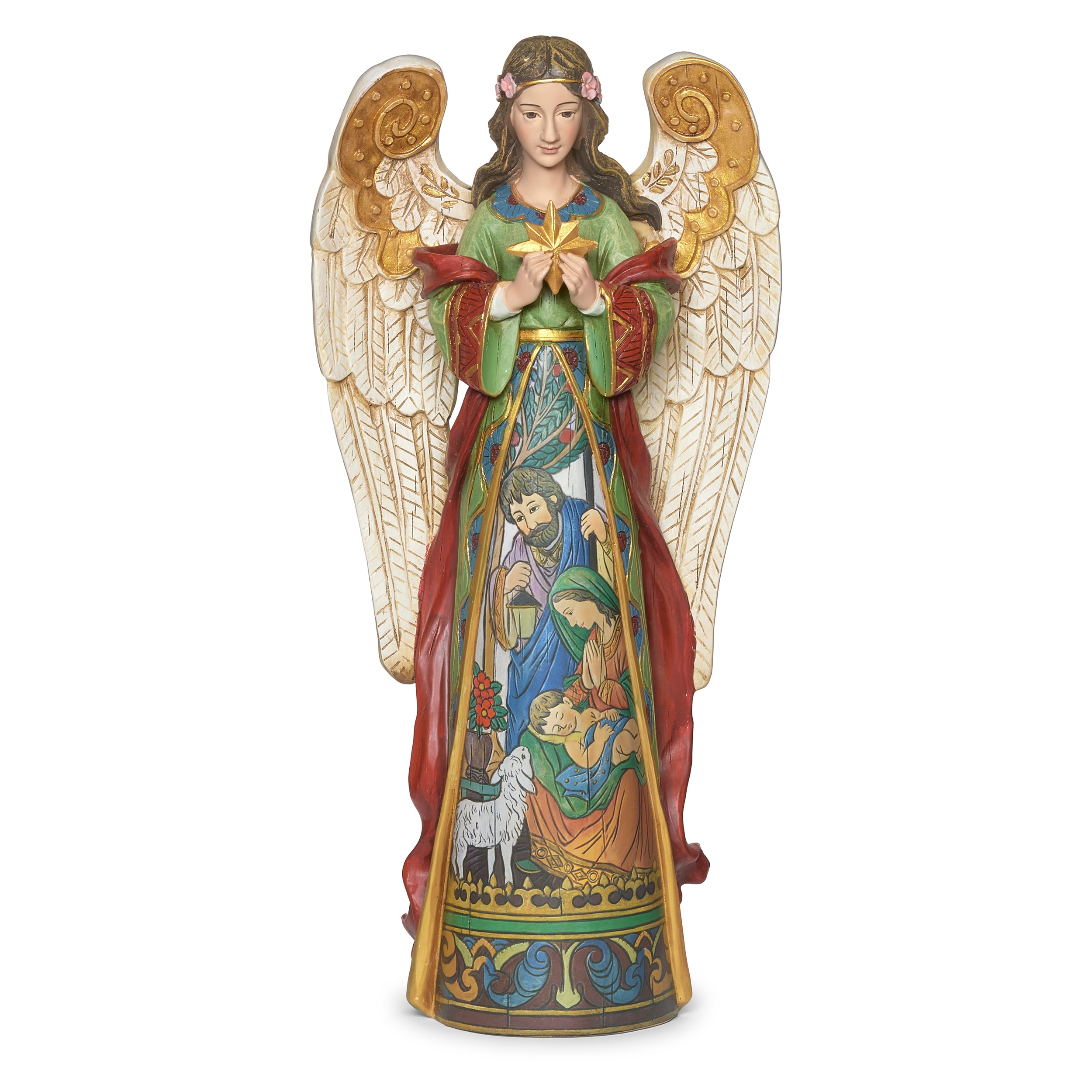 Joseph's Studio Angel Holding Star with Nativity Figure