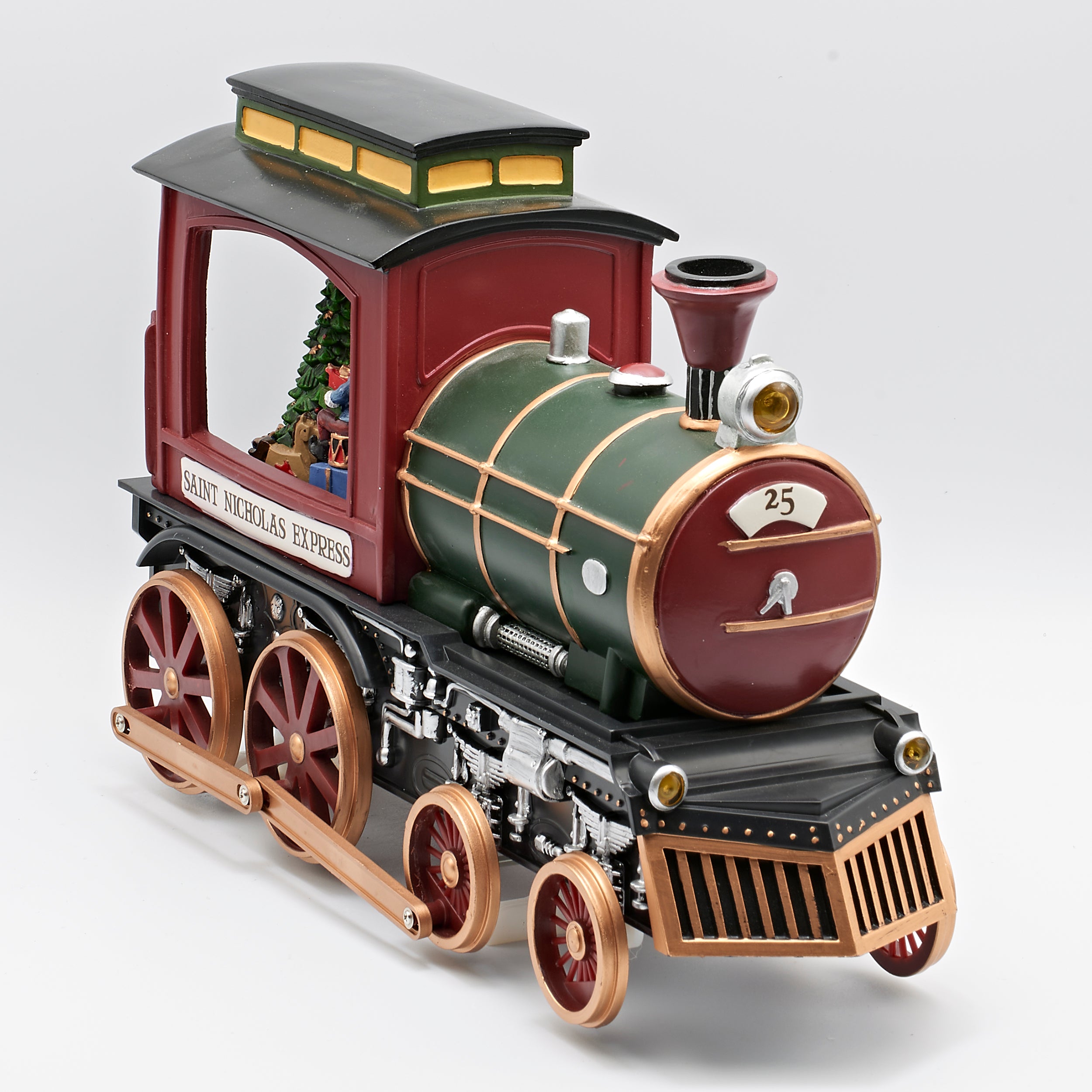 Amusements Lighted Musical Saint Nicholas Express Locomotive