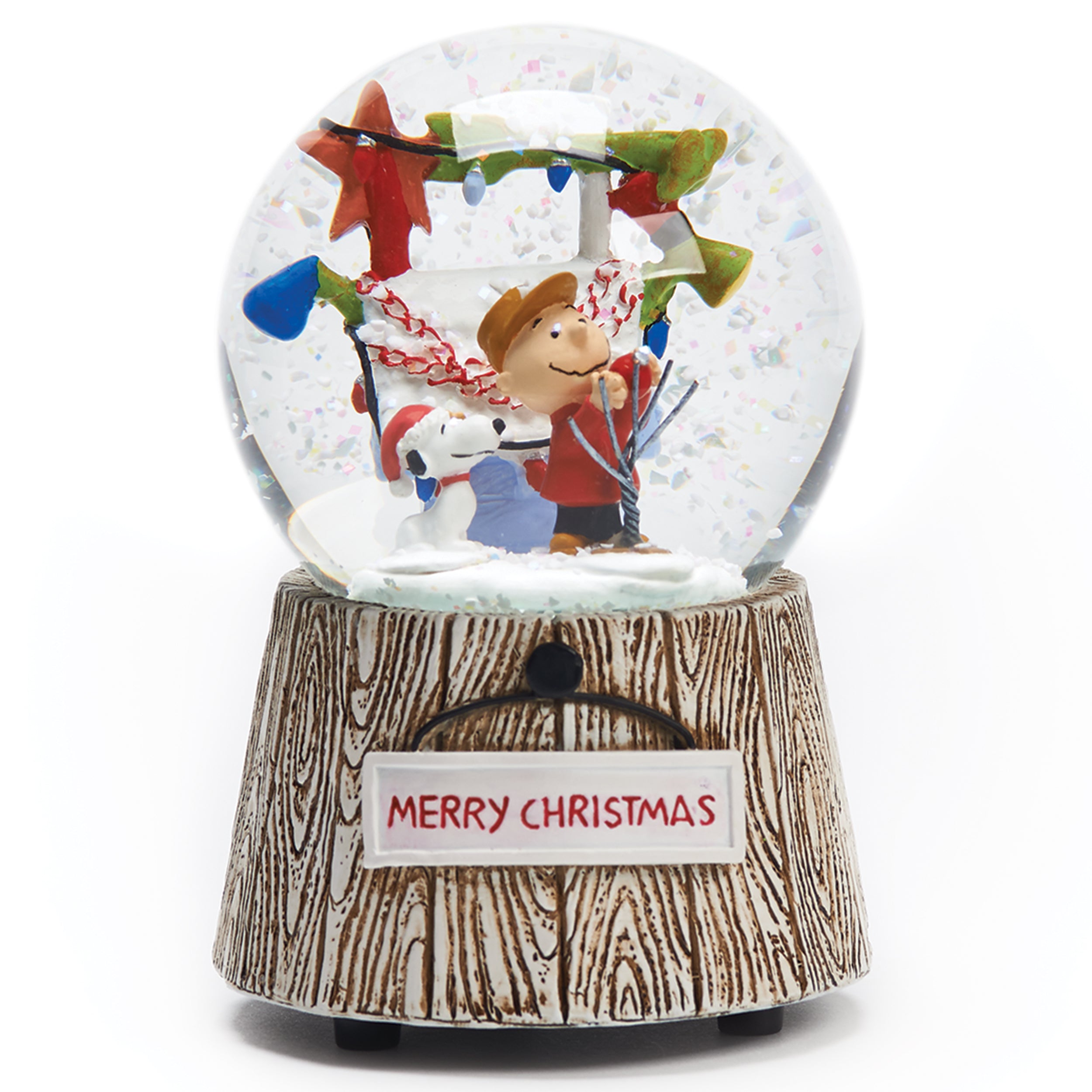 Peanuts Charlie Brown & Snoopy Musical Glitterdome - "We Wish You A Merry Christmas" Tune