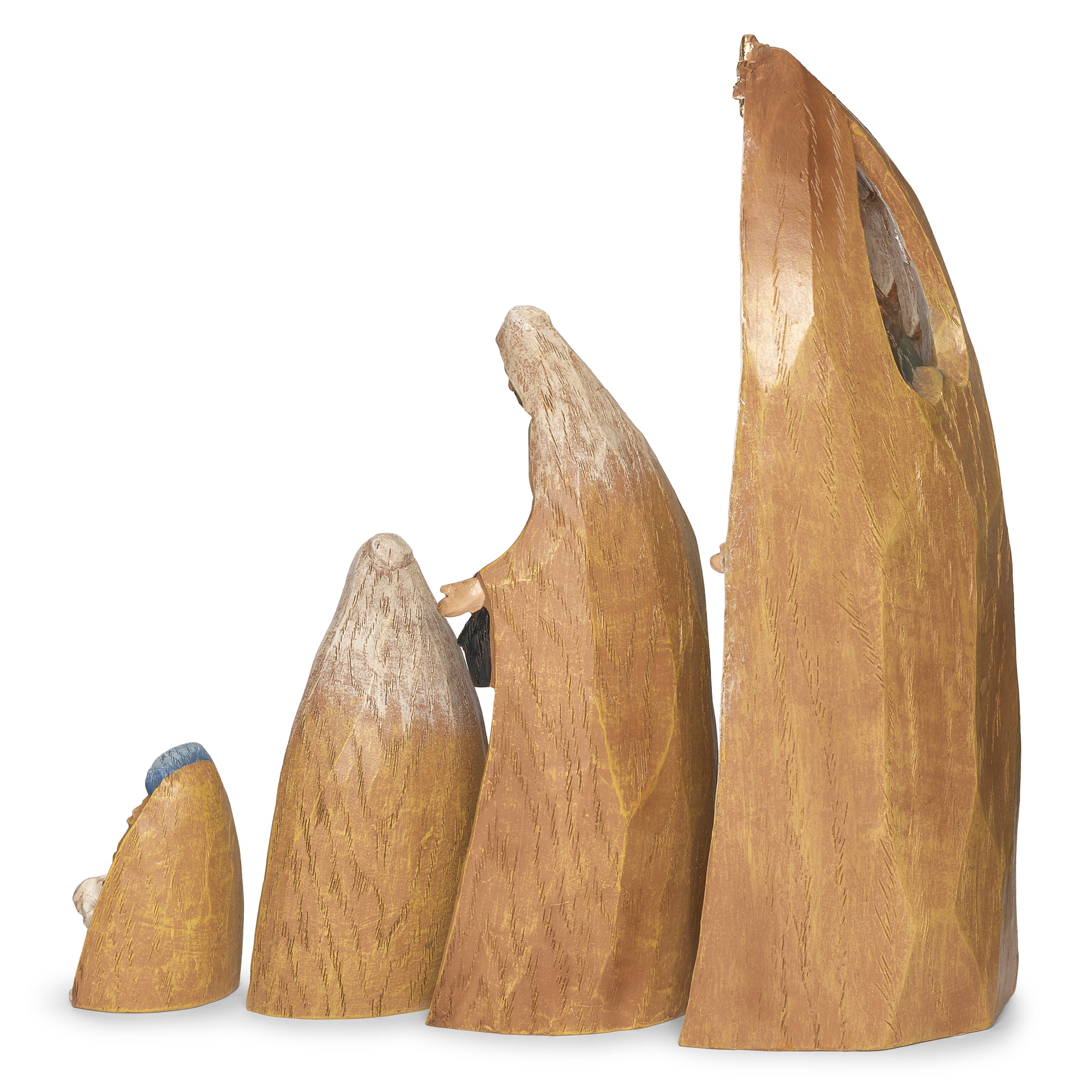 Nesting Angel and Holy Family Nativity Set