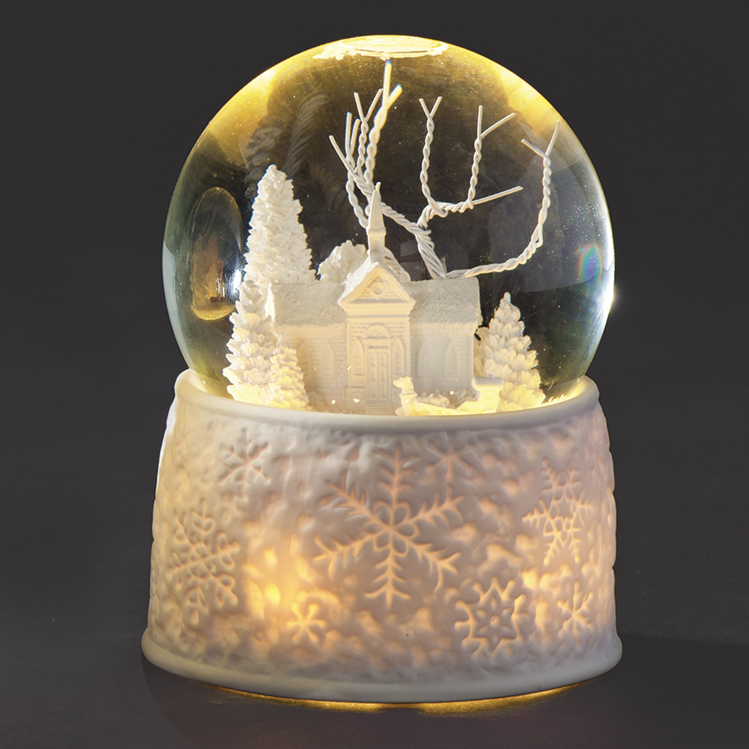 Glitterdome Lighted Musical Church – "The First Noel" Tune