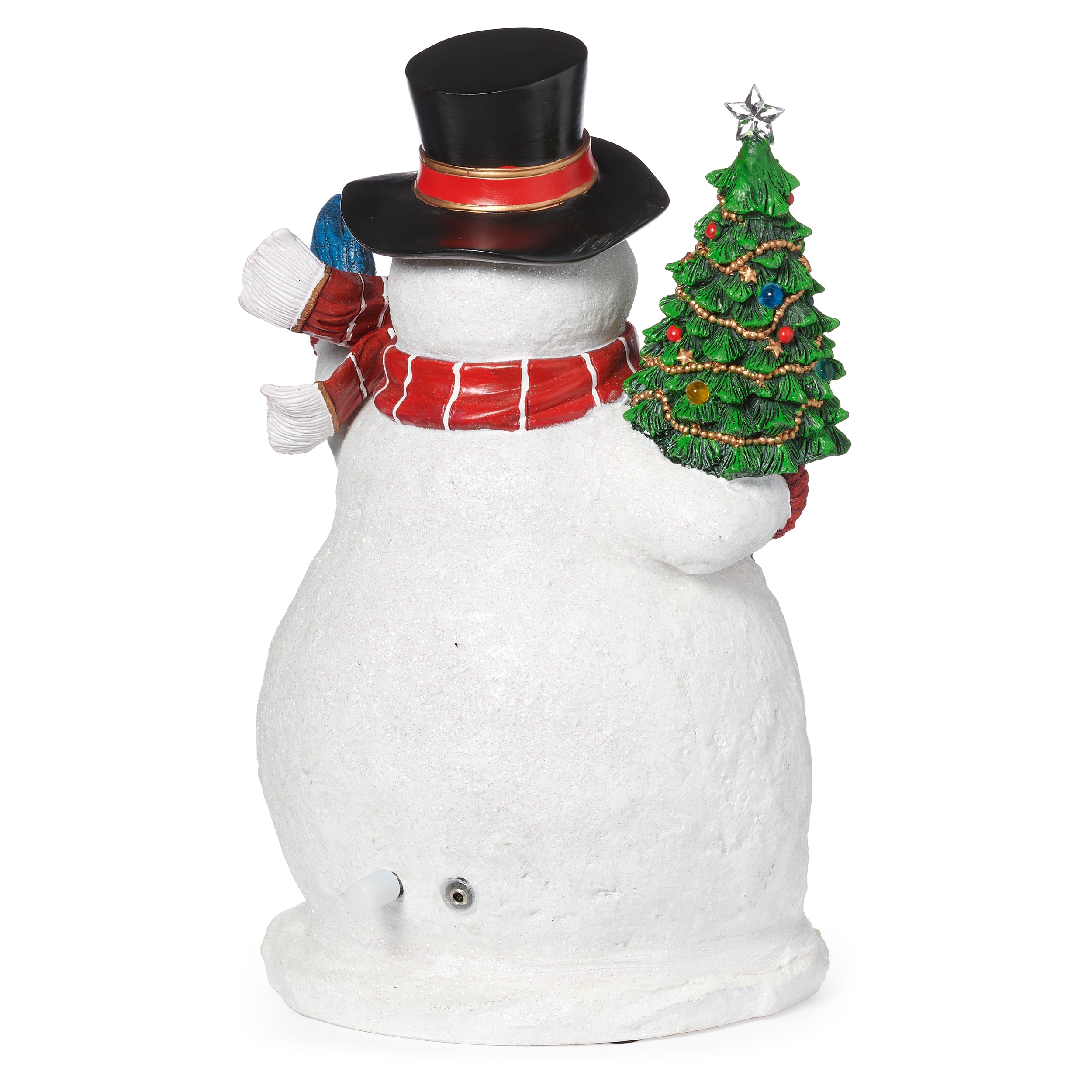 Amusements Lighted Musical Snowman with Dual-Level Rotating Christmas Village Scenes