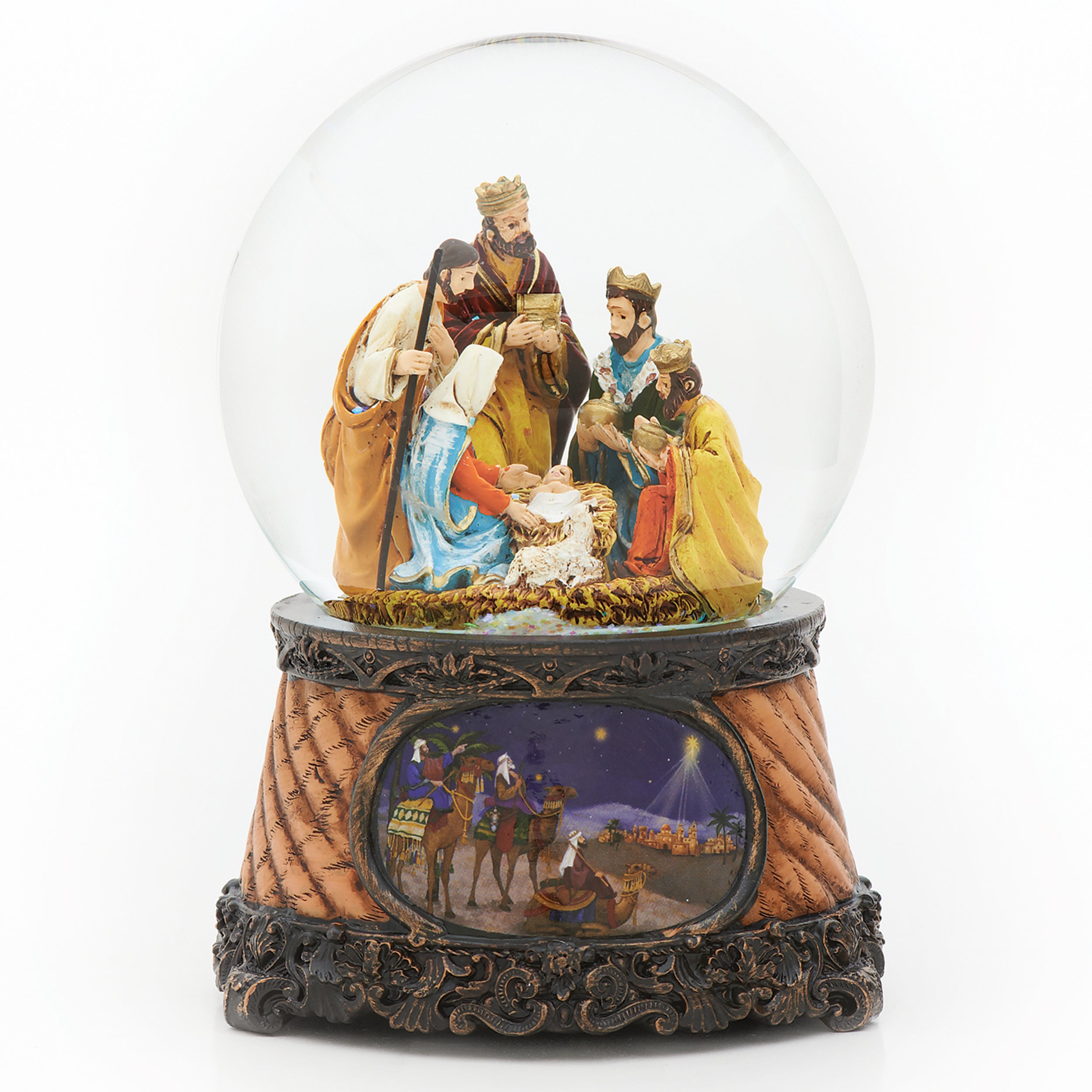 Glitterdome Musical Nativity with 3 Wise Men - "Little Drummer Boy" Tune