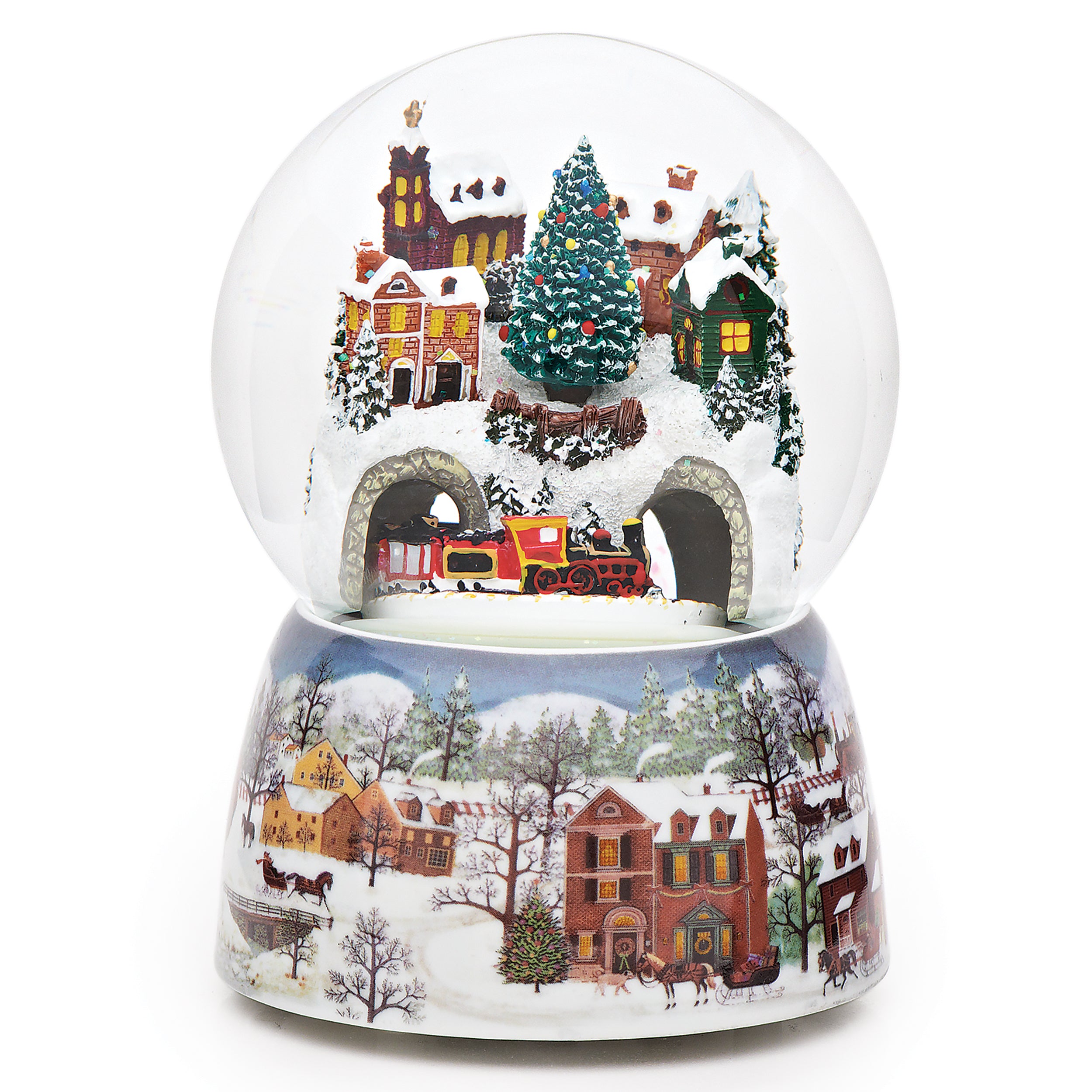 Glitterdome Musical Rotating Train Scene – "Jolly Old St. Nicholas" Tune