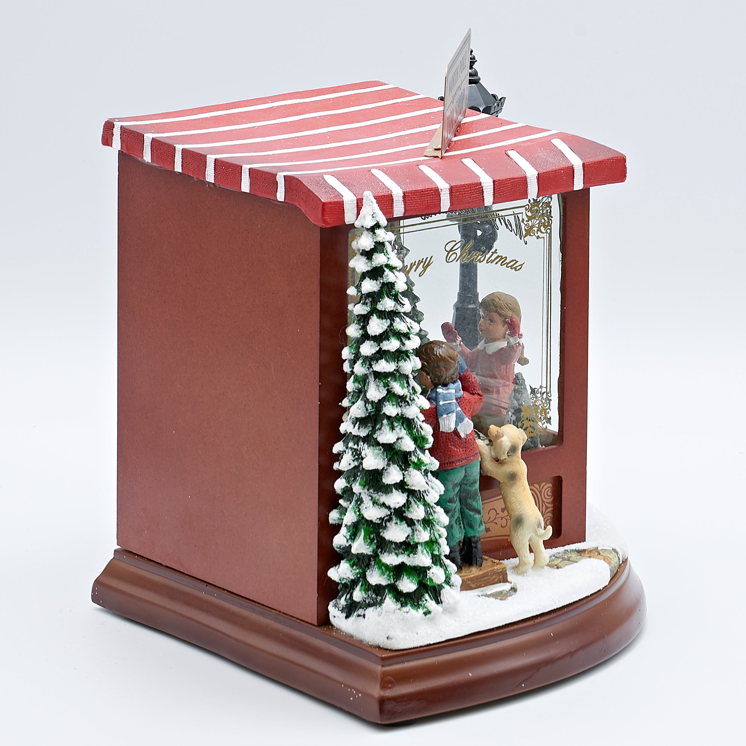 Amusements Musical Village North Pole Toy Shop Lighted with Rotating Train - 8" H