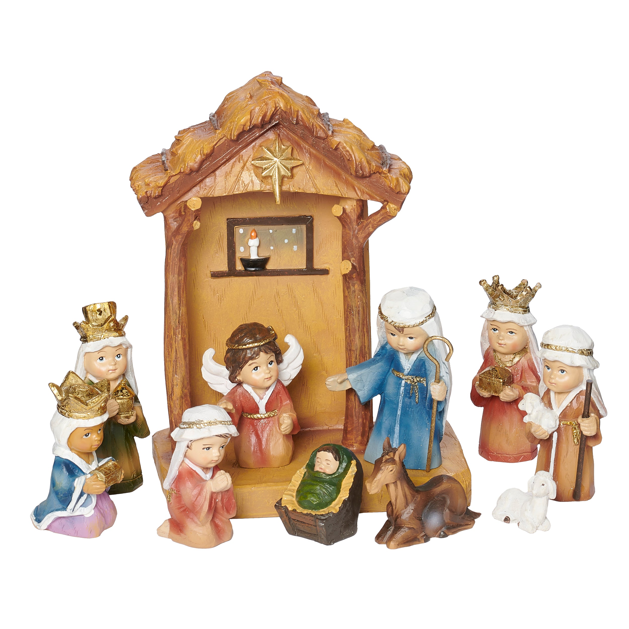 Kids Pageant Nativity Set with Stable