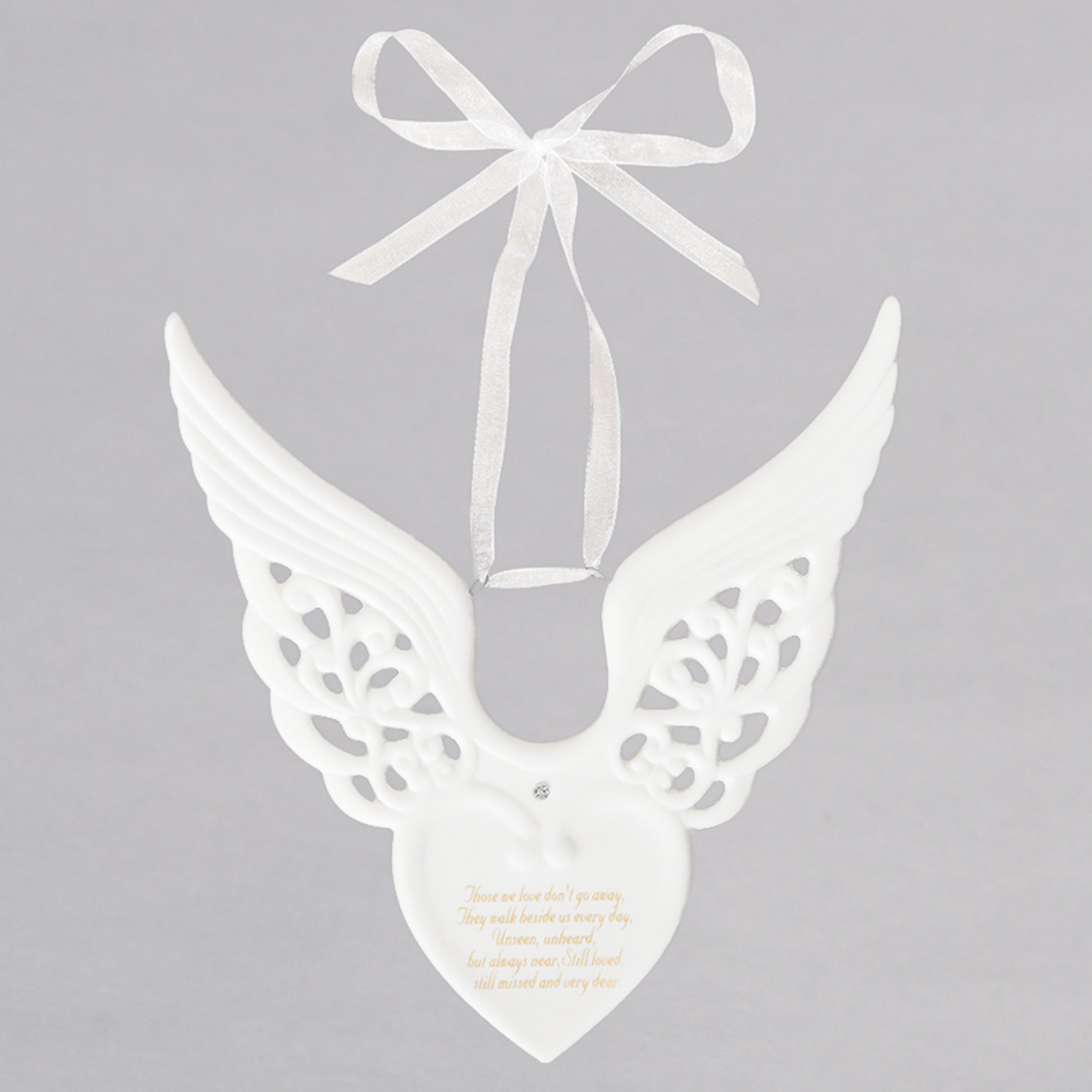 Memorial Angel Wing Heart Ornament