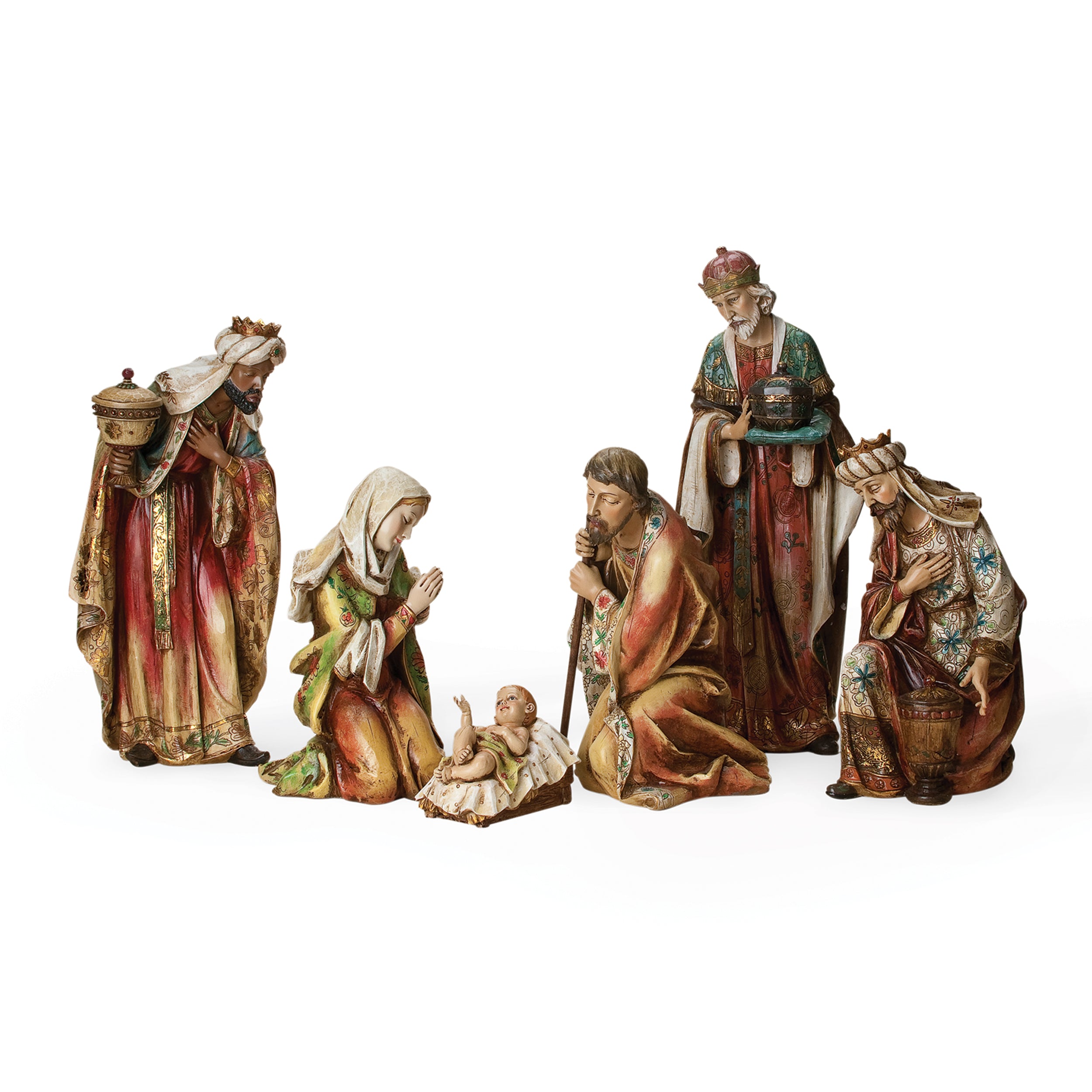 Joseph's Studio Red & Gold Nativity Set