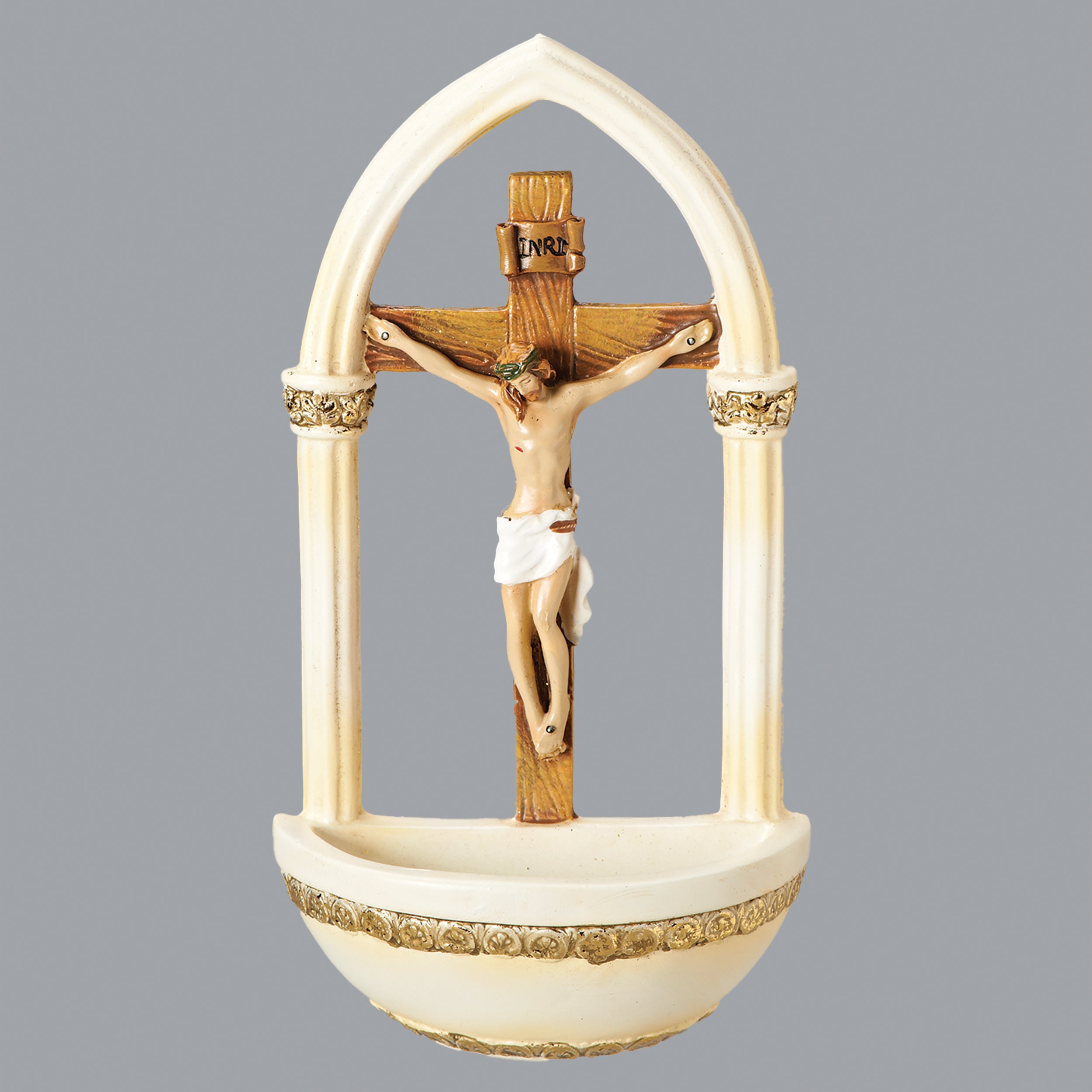 Crucifix Holy Water Font