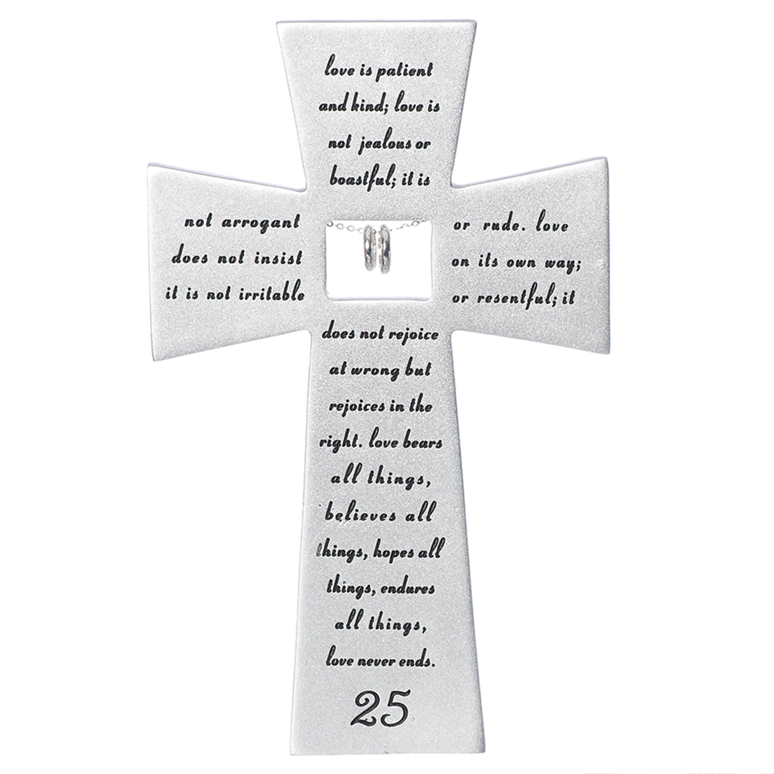25th Anniversary Wall Cross – Love Never Fails