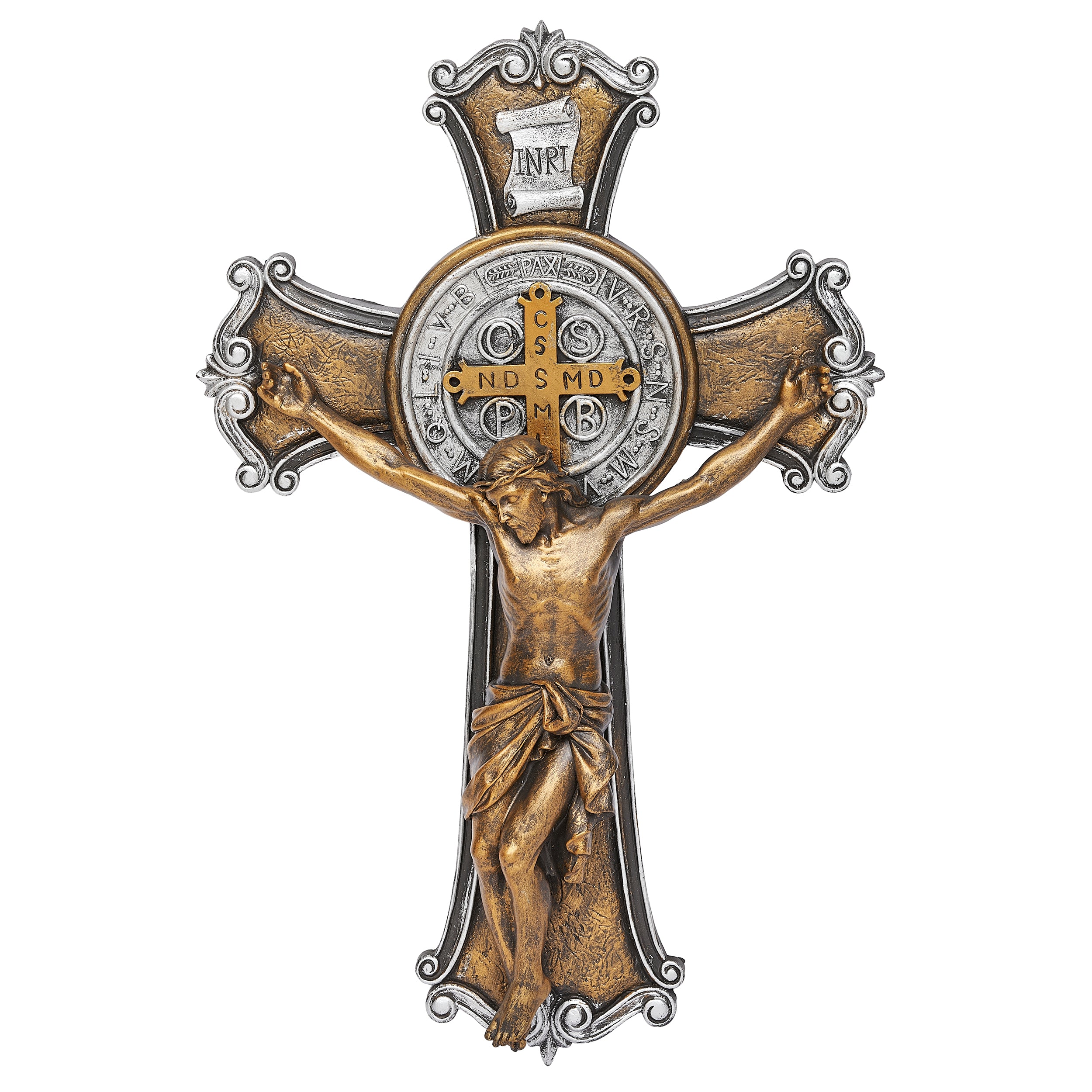 Joseph's Studio St. Benedict Two-Tone Crucifix