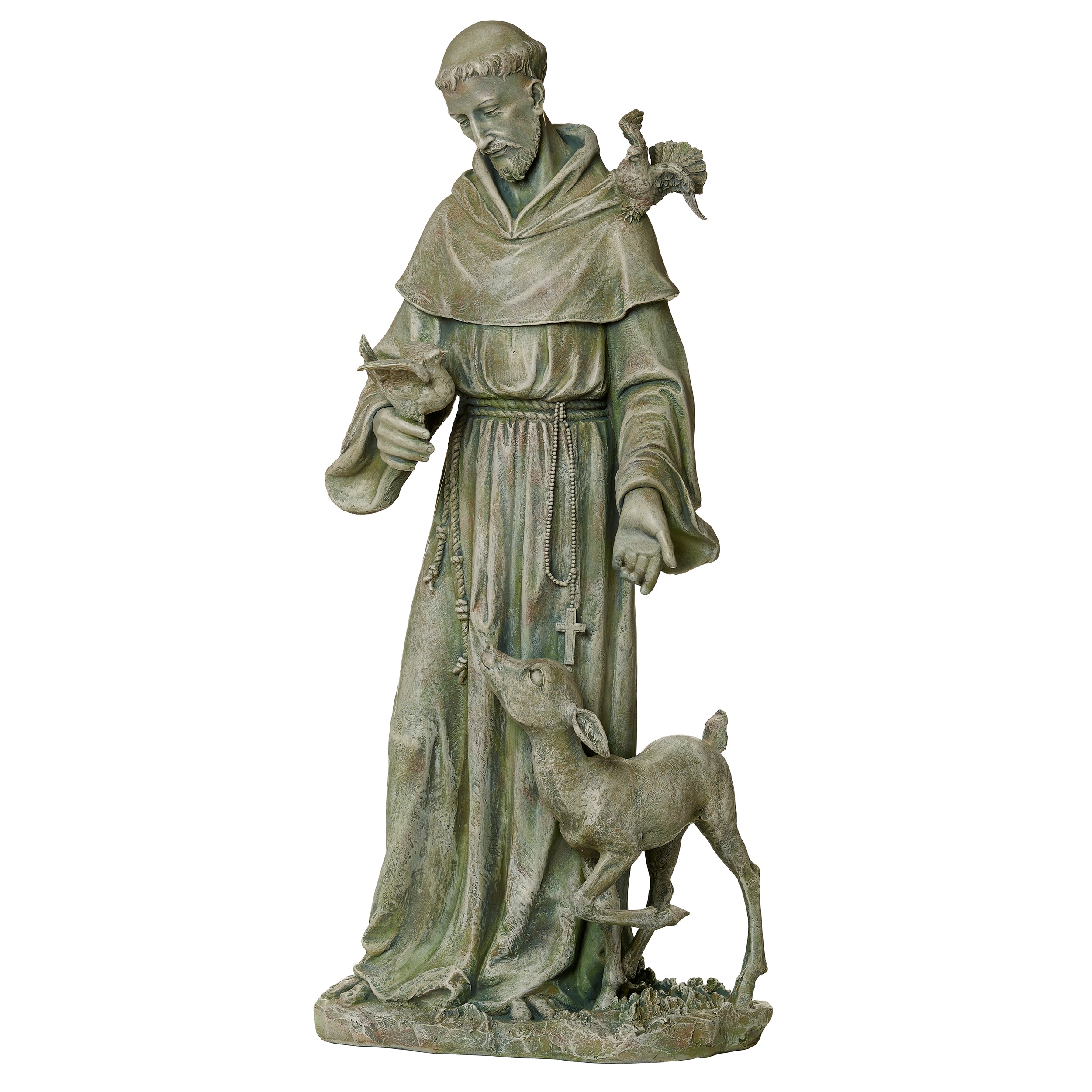 Joseph's Studio St. Francis with Deer Garden Statue