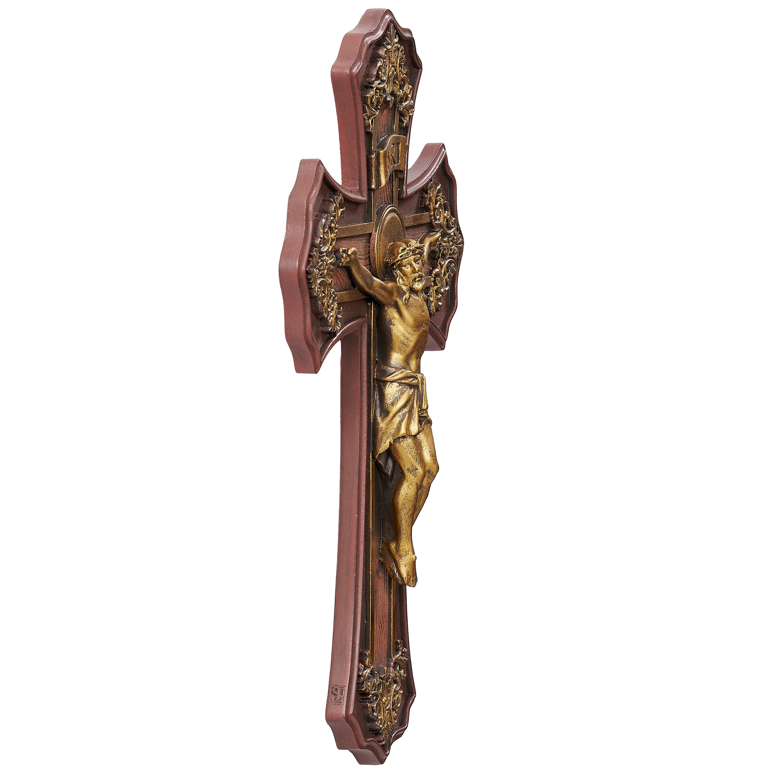 Joseph's Studio French Victorian Oak & Gold Crucifix